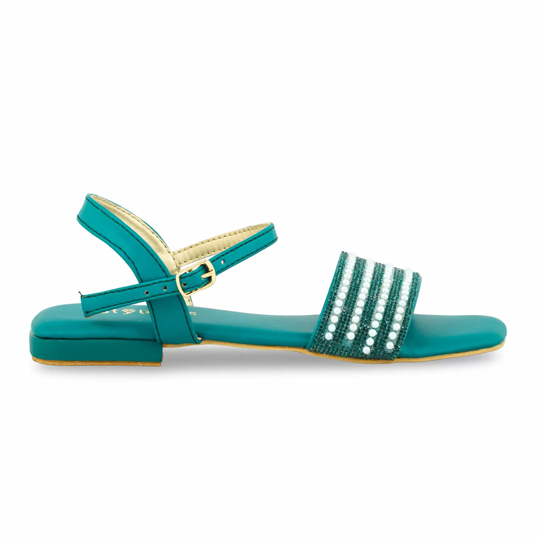 Green Fancy Sandal FN6069 - Image 2