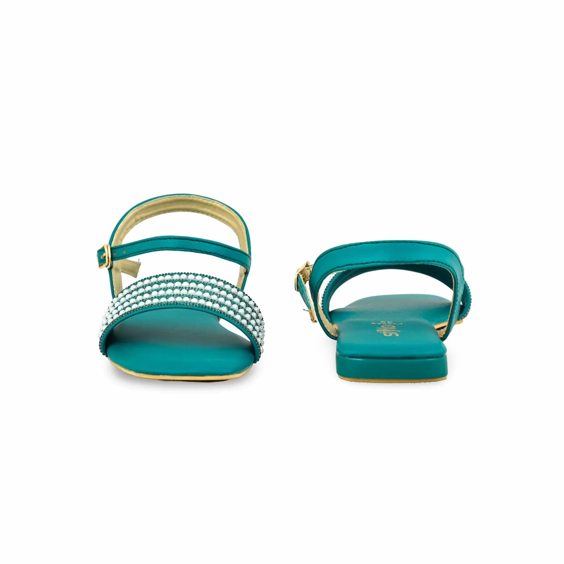 Green Fancy Sandal FN6069 - Image 4