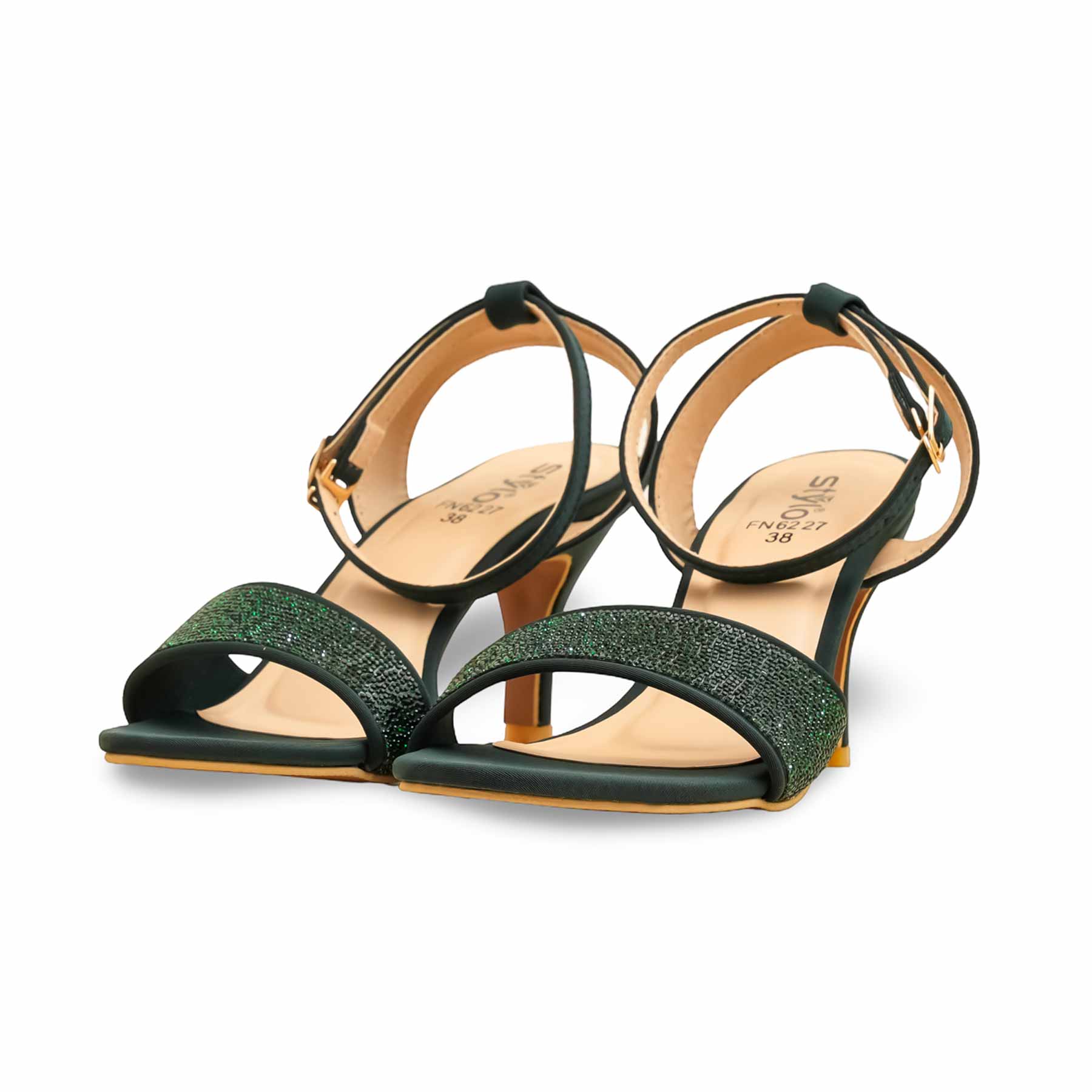 Green Fancy Sandal FN6227 - Image 3