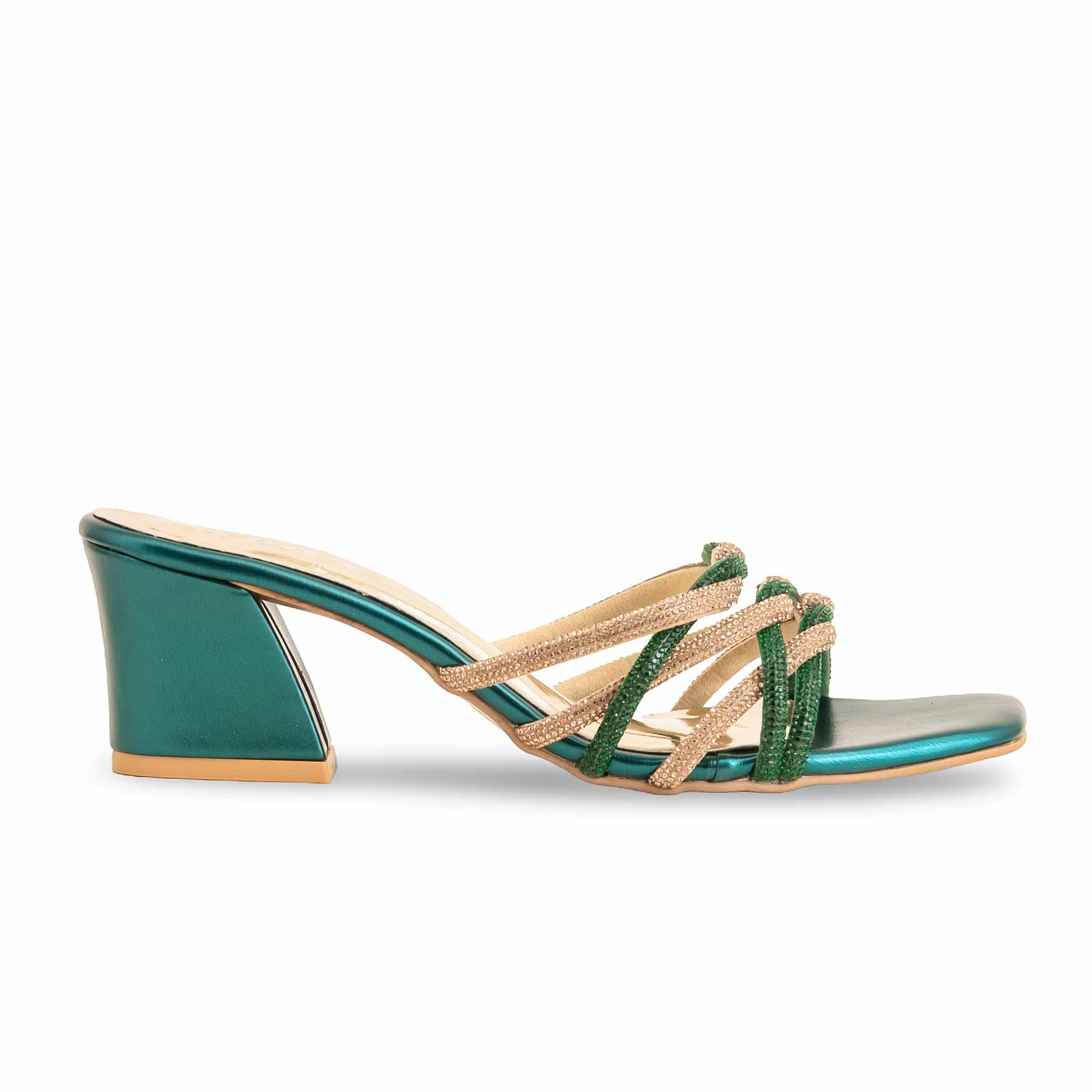 Green Fancy Slipper For Ladies FN7915 - Image 2