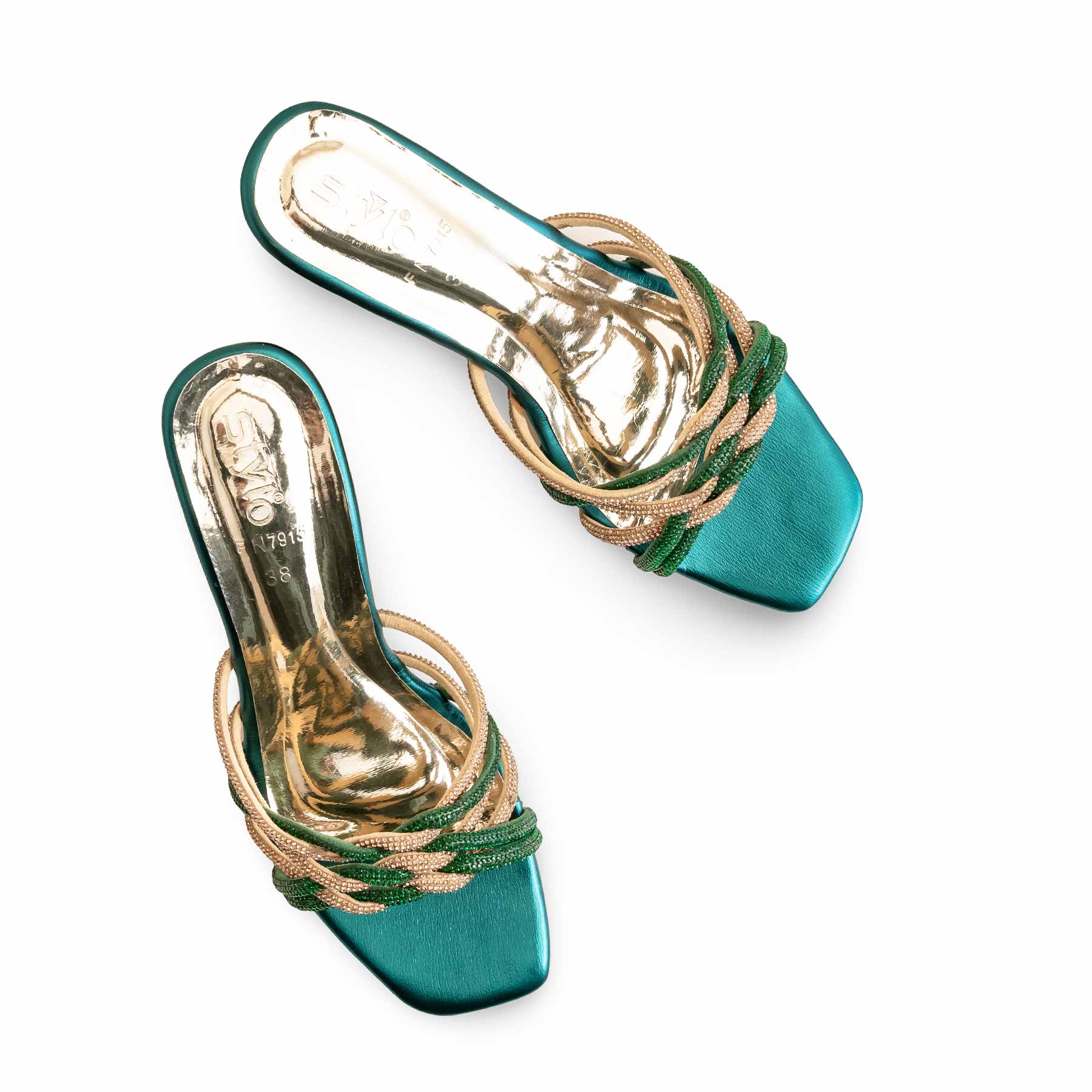 Green Fancy Slipper For Ladies FN7915 - Image 5