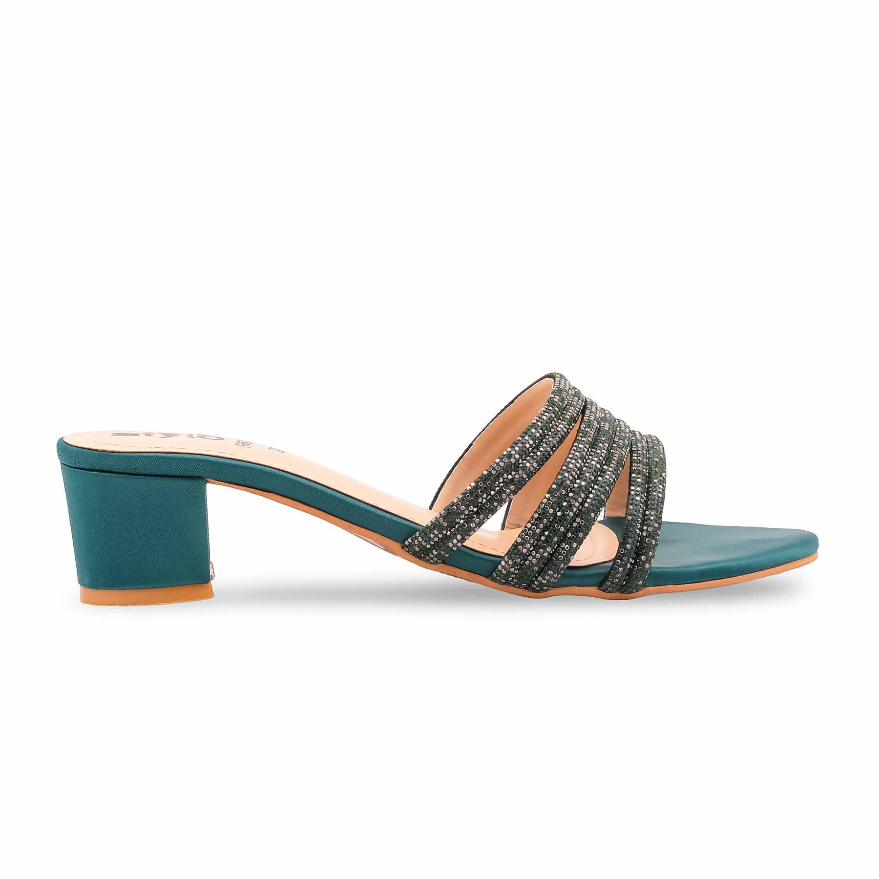 Green Fancy Slipper For Ladies FN8001 - Image 2