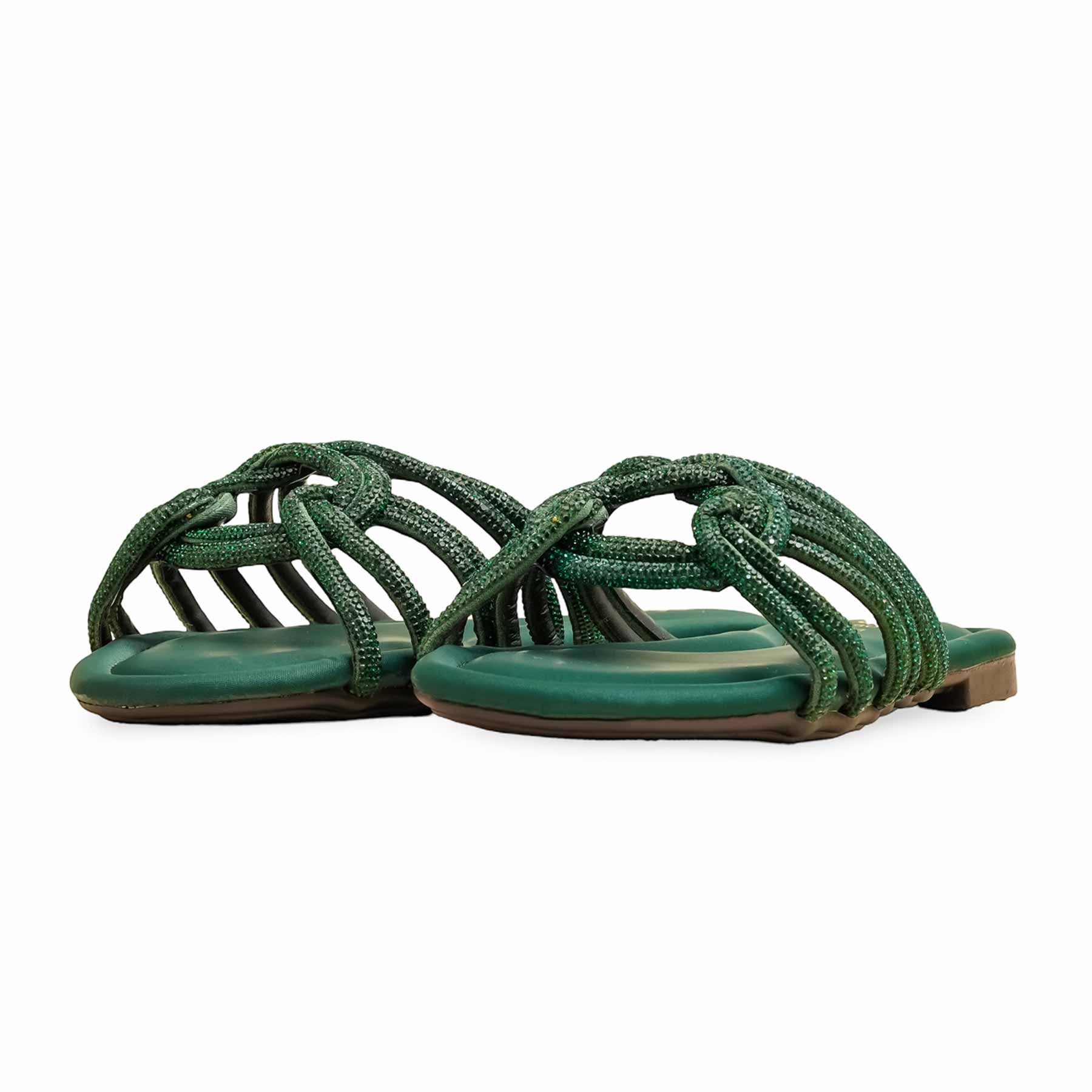 Green Fancy Slipper For Ladies FN8012 - Image 3