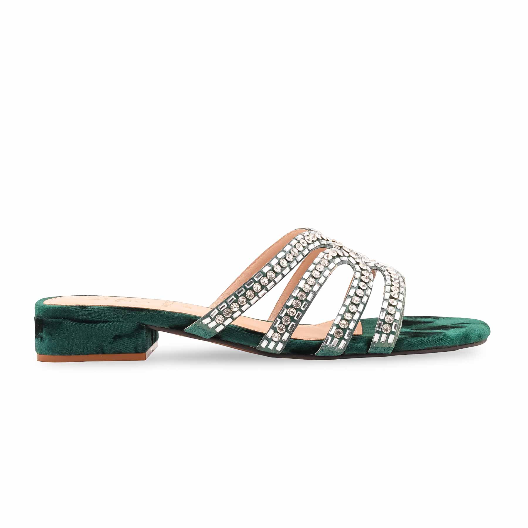 Green Fancy Slipper For Women FN8032 - Image 2
