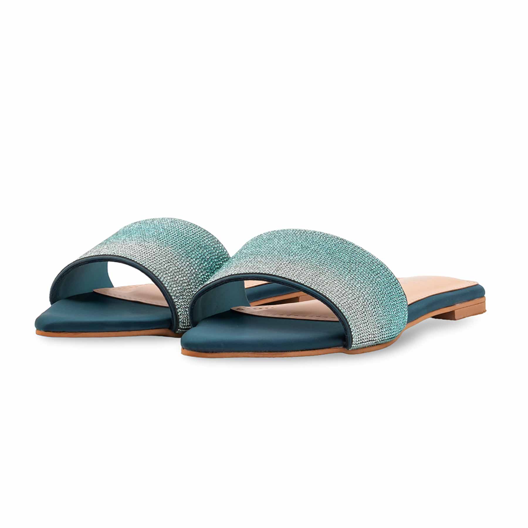 Green Fancy Slipper For Women FN8087 - Image 3