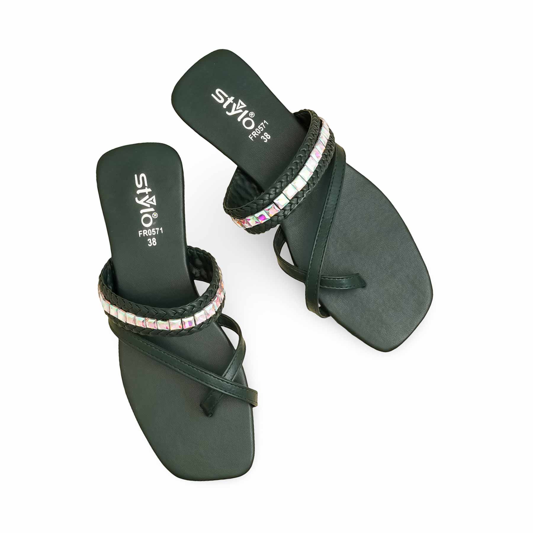 Green Formal Chappal FR0571 - Image 5