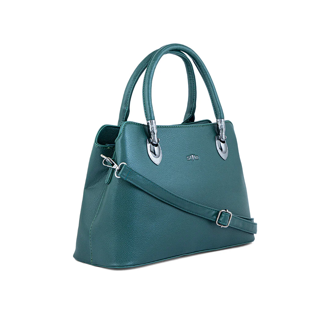 Green Formal Hand Bag For Ladies P36234 - Image 2