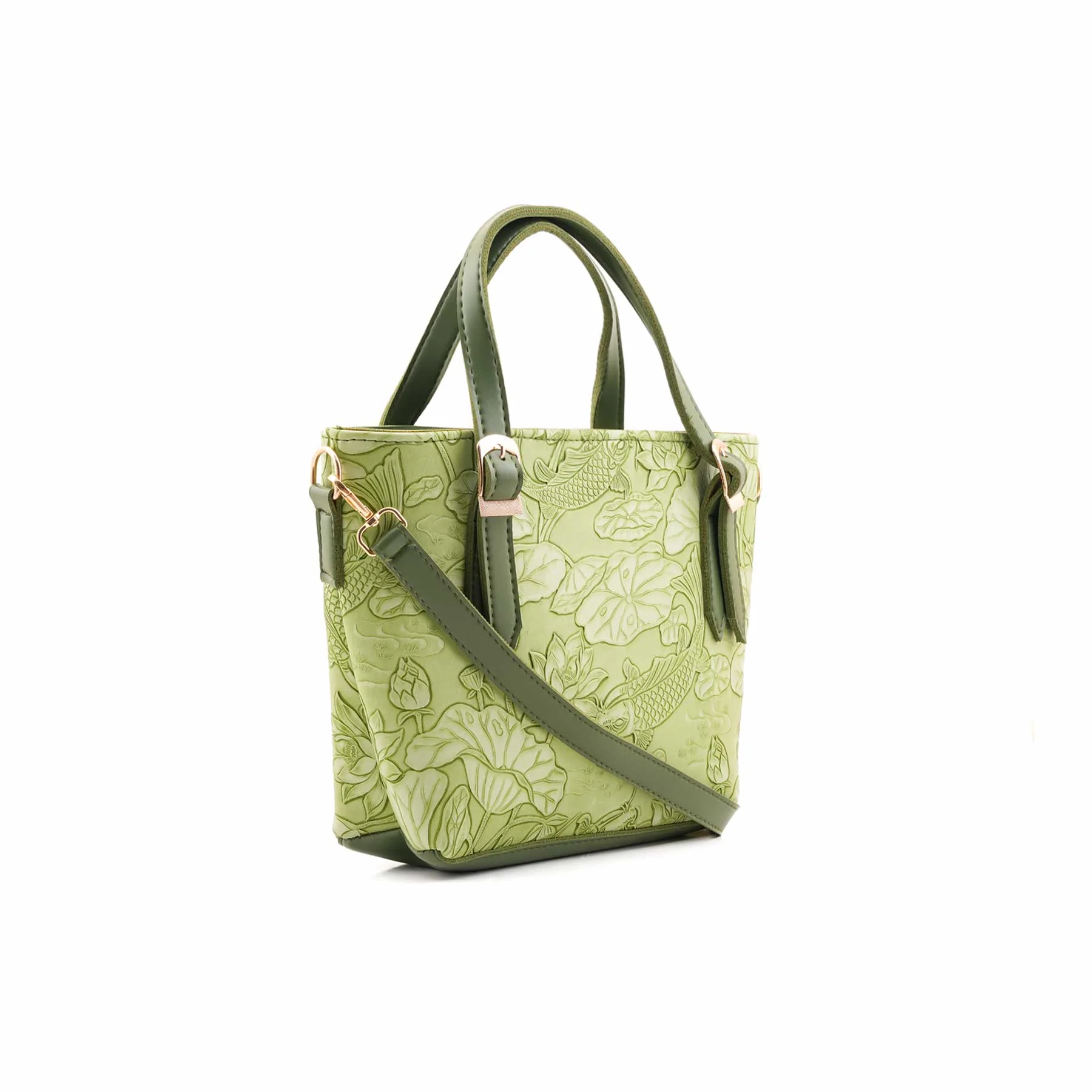 Green Formal Hand Bag For Ladies P56306 - Image 3