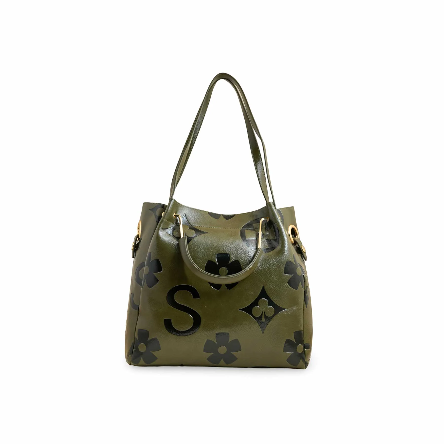 Green Formal Hand Bag For Women P36220 - Image 3