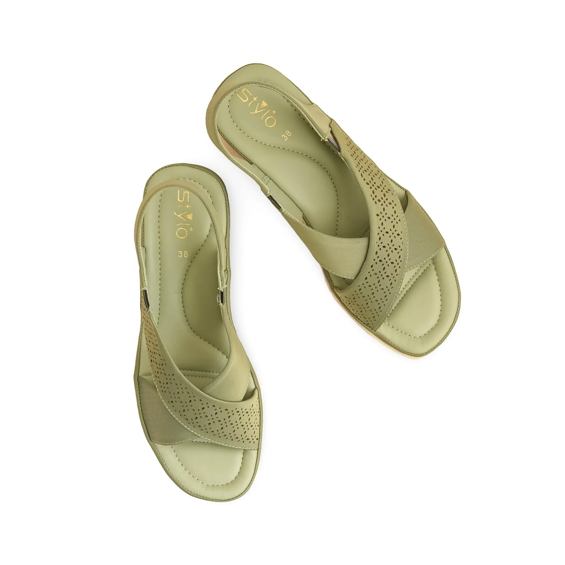 Green Formal Sandal For Women PU0424 - Image 5
