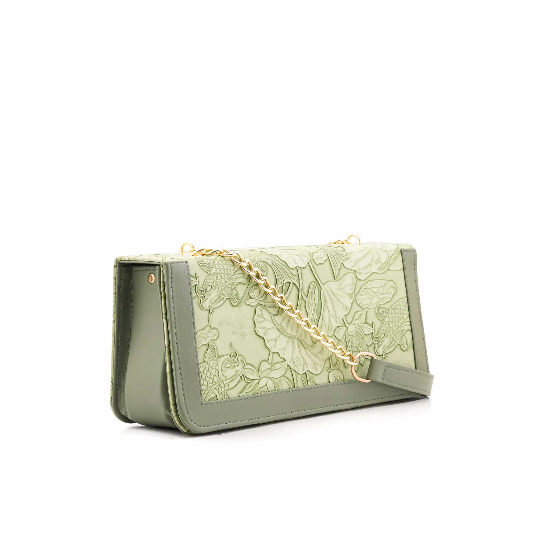 Green Formal Shoulder Bag For Women P56309 - Image 3