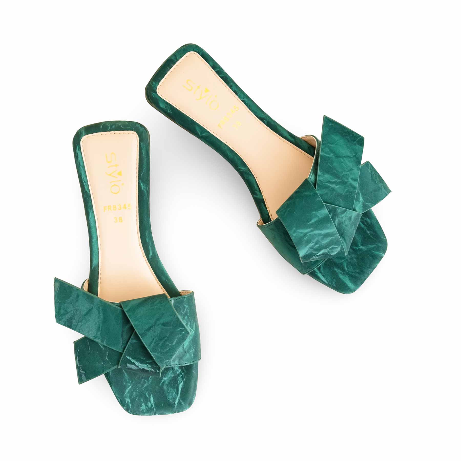 Green Formal Slipper For Women FR8345 - Image 5