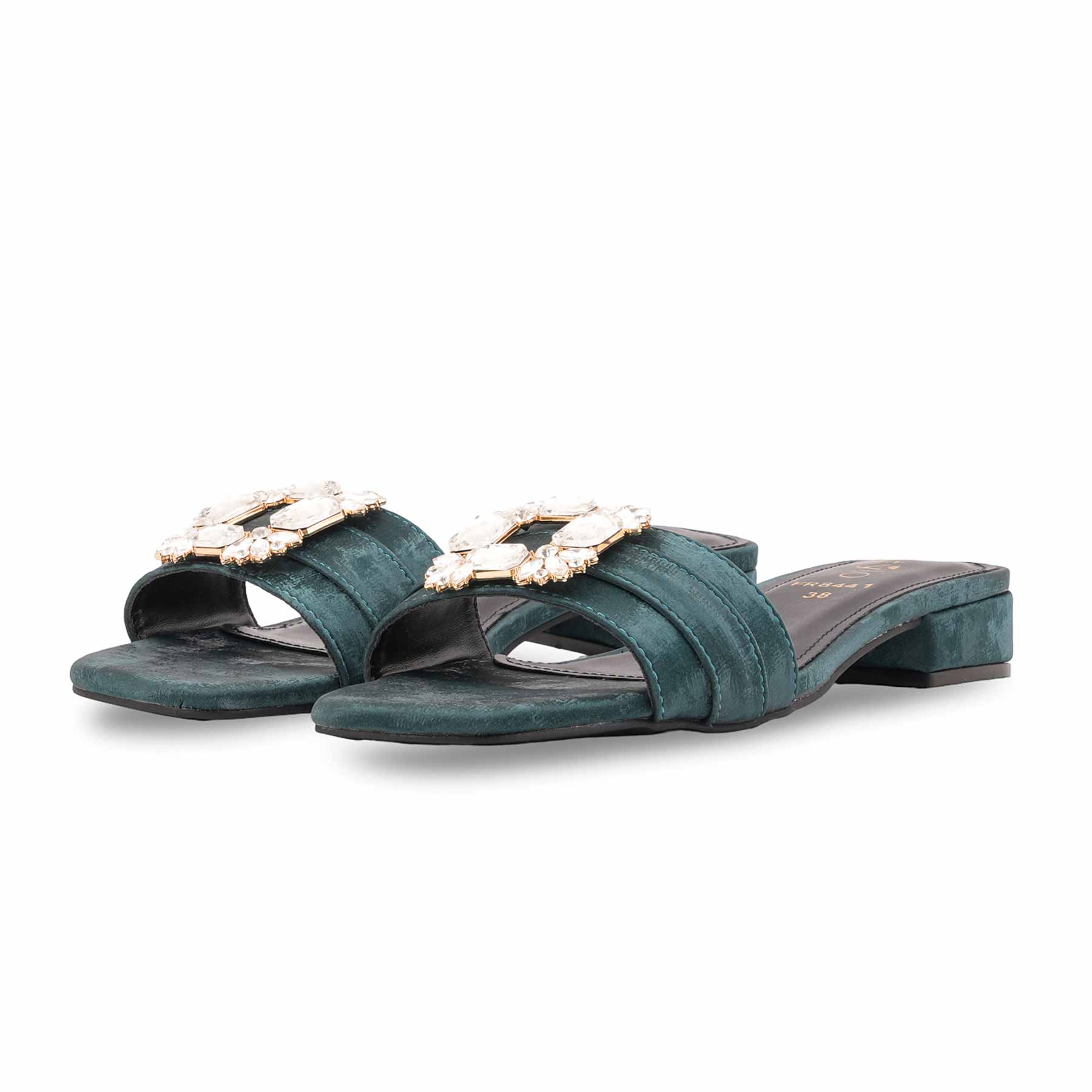 Green Formal Slipper For Women FR8441 - Image 3