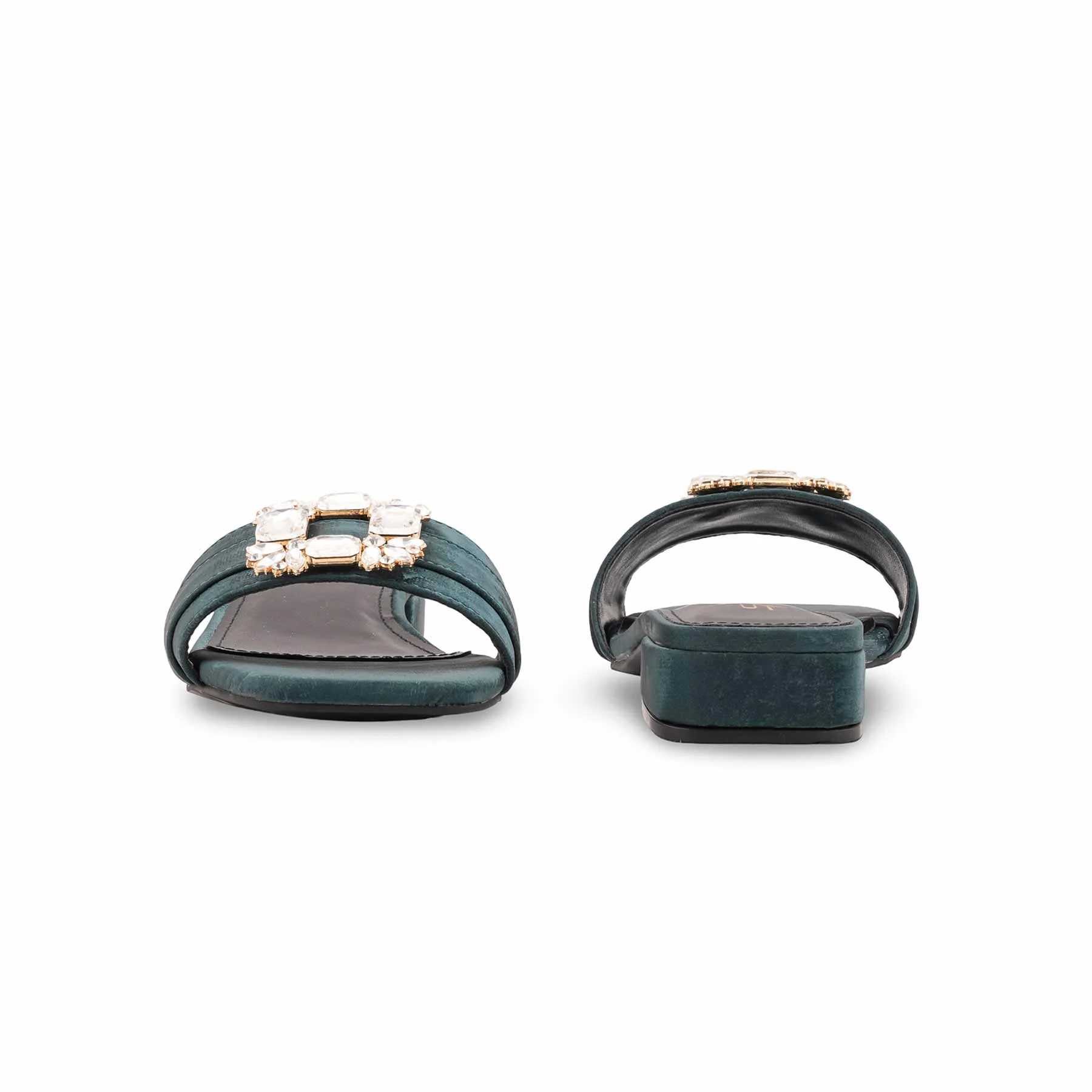 Green Formal Slipper For Women FR8441 - Image 4