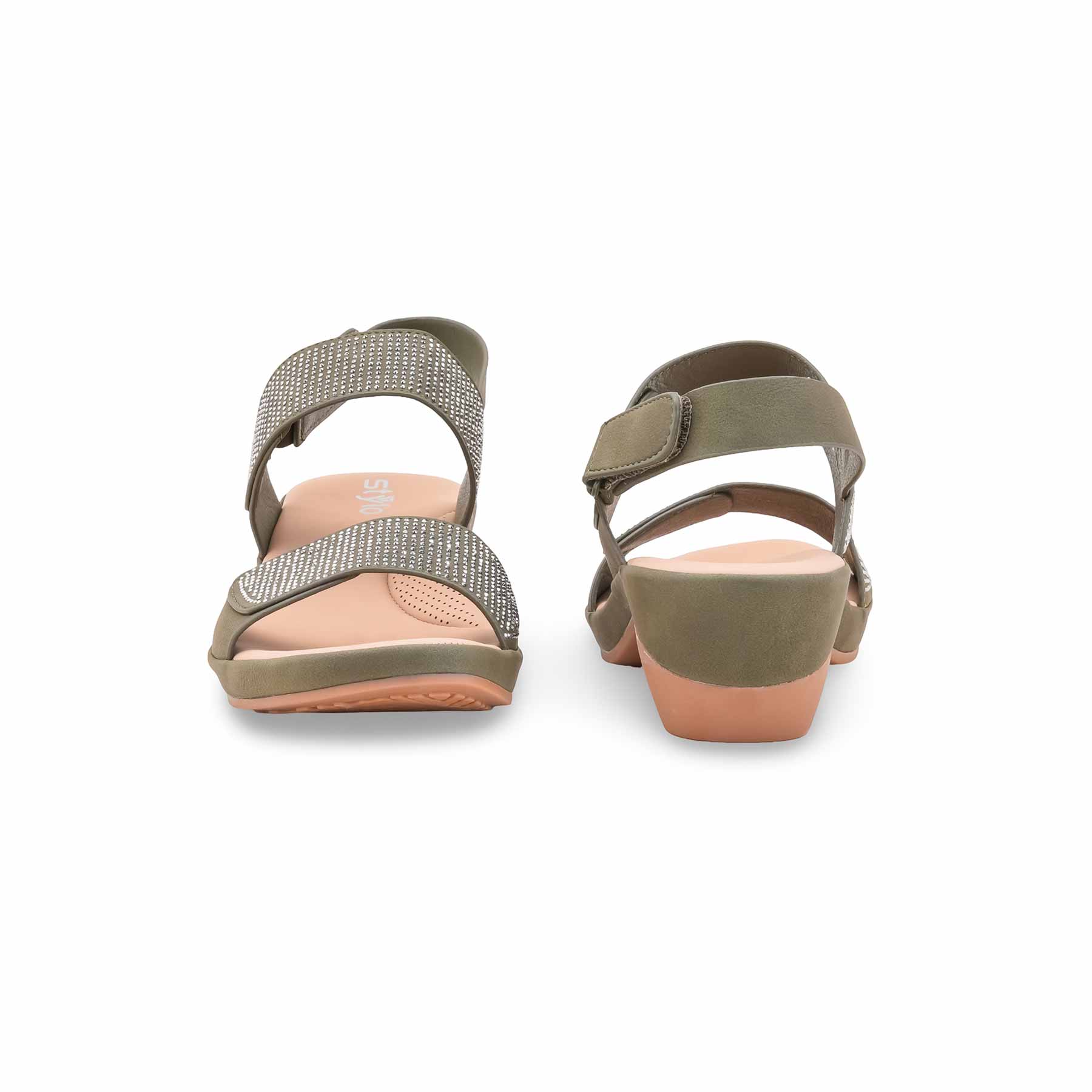 Green Formal Women Sandal PU0706 - Image 4