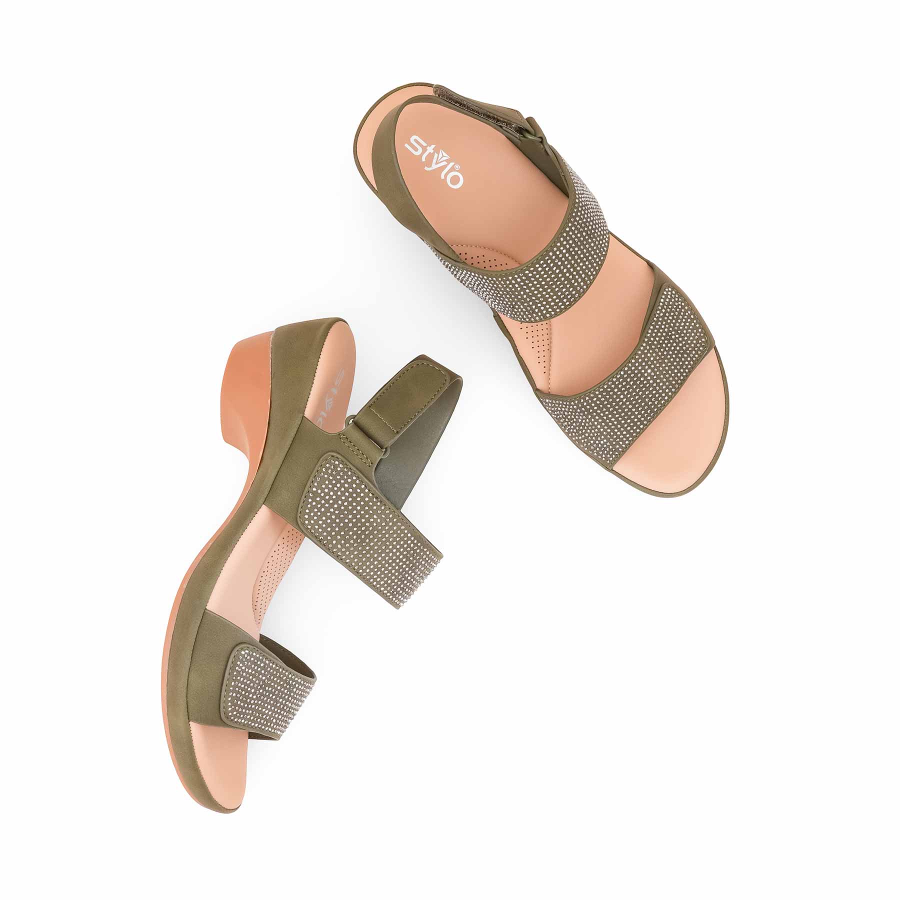 Green Formal Women Sandal PU0706 - Image 5