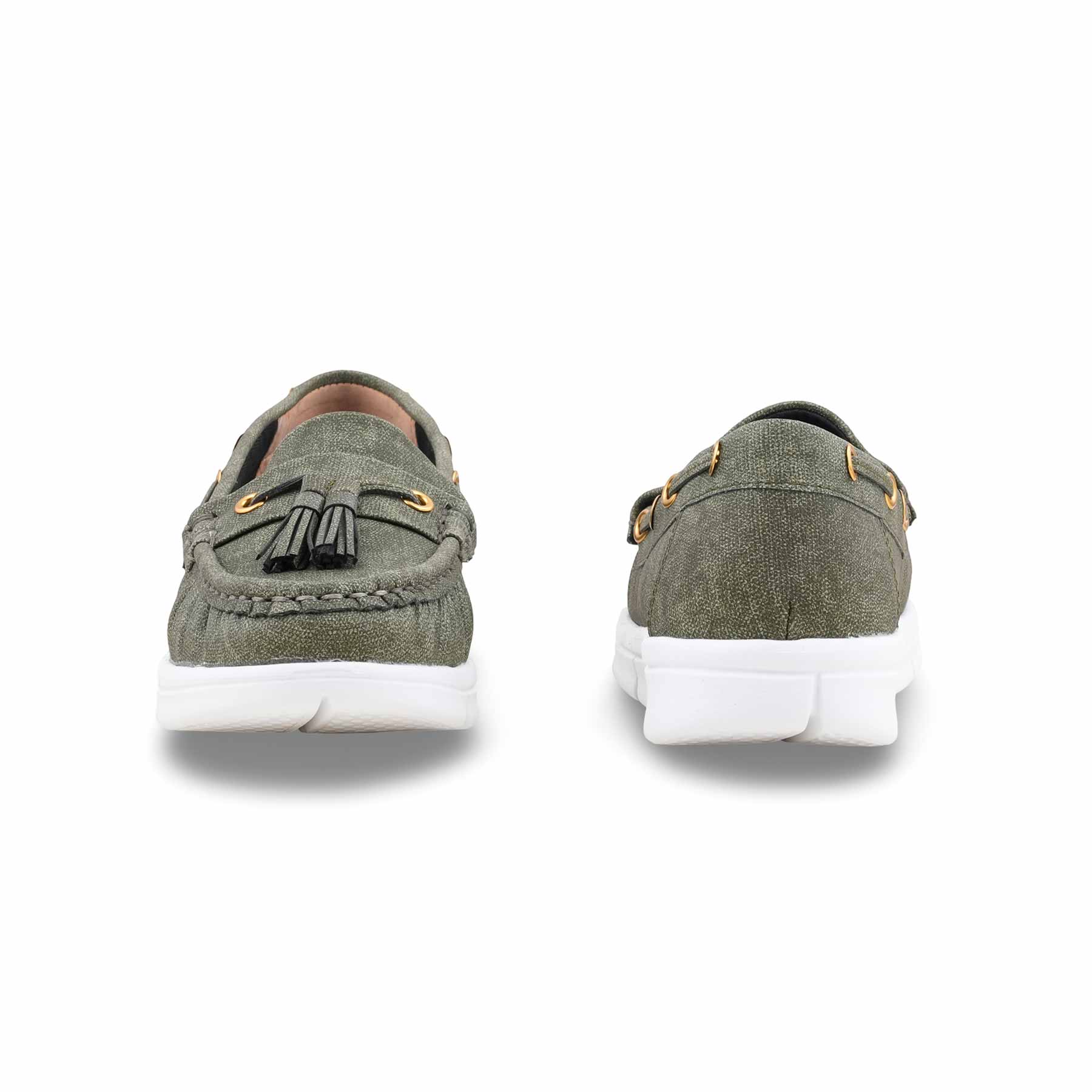 Green Moccasin For Ladies WN4581 - Image 5