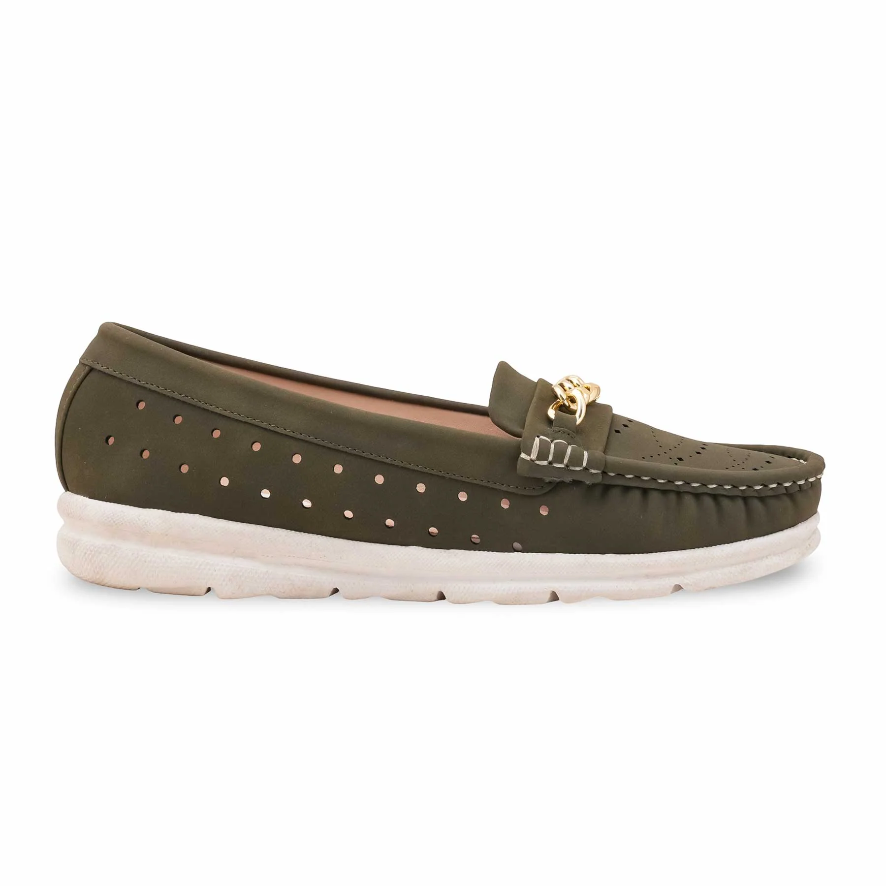 Green Moccasin For Women WNS006 - Image 2