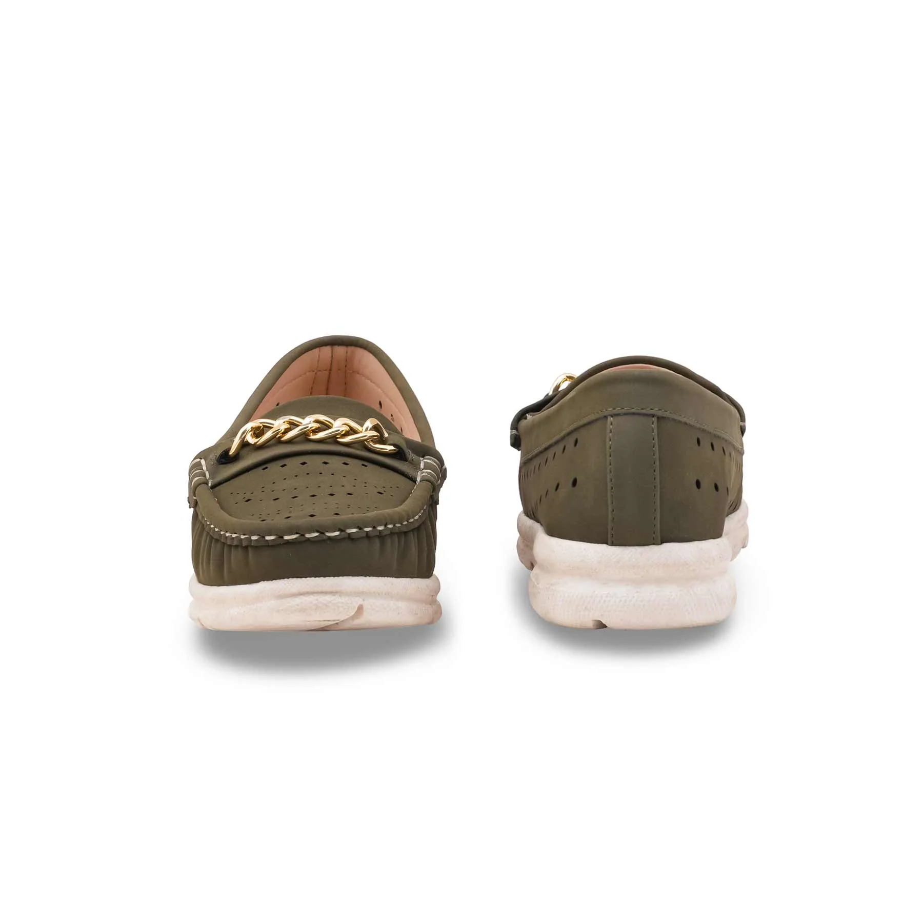Green Moccasin For Women WNS006 - Image 4