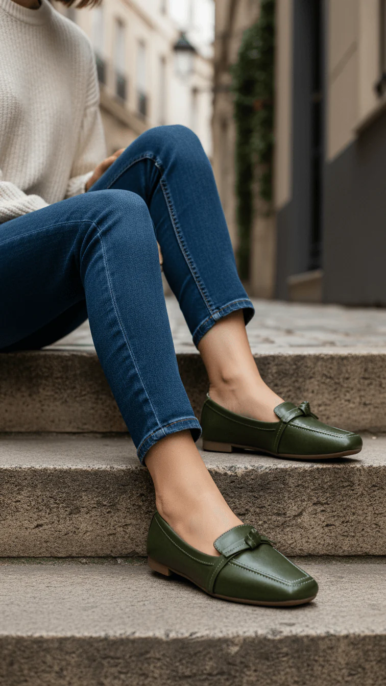 Green Moccasin WNS013