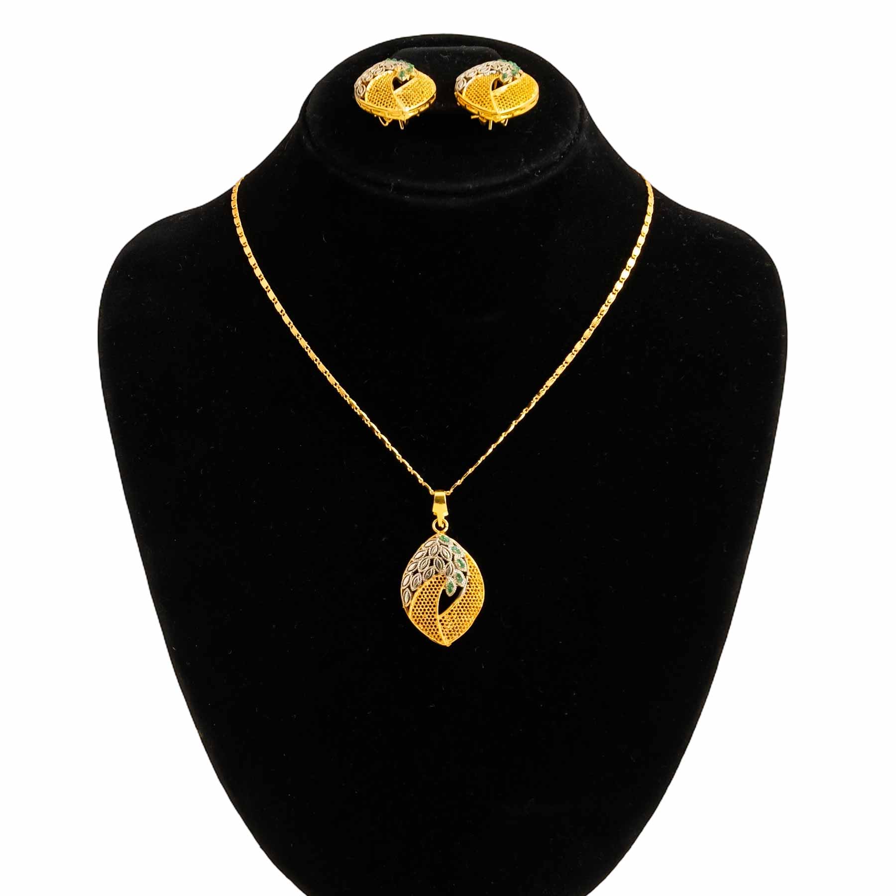 Green Pendant Set K95406 - Image 2