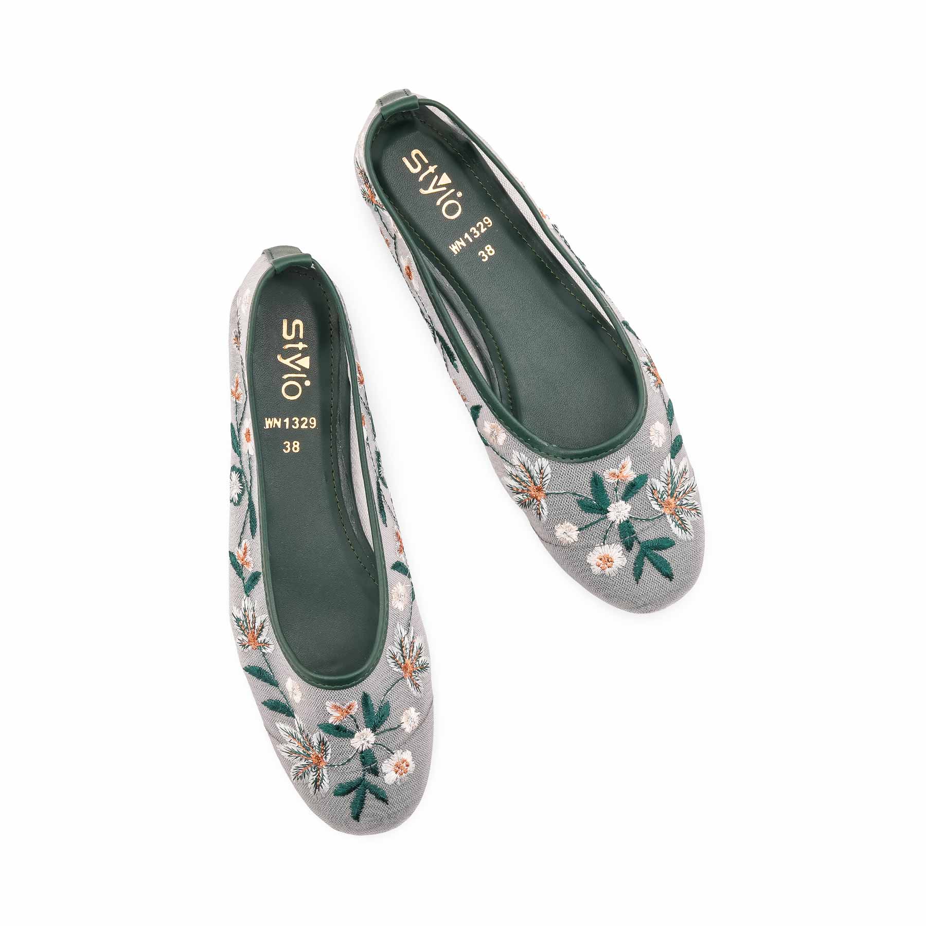 Green Pumps For Ladies WN1329 - Image 5