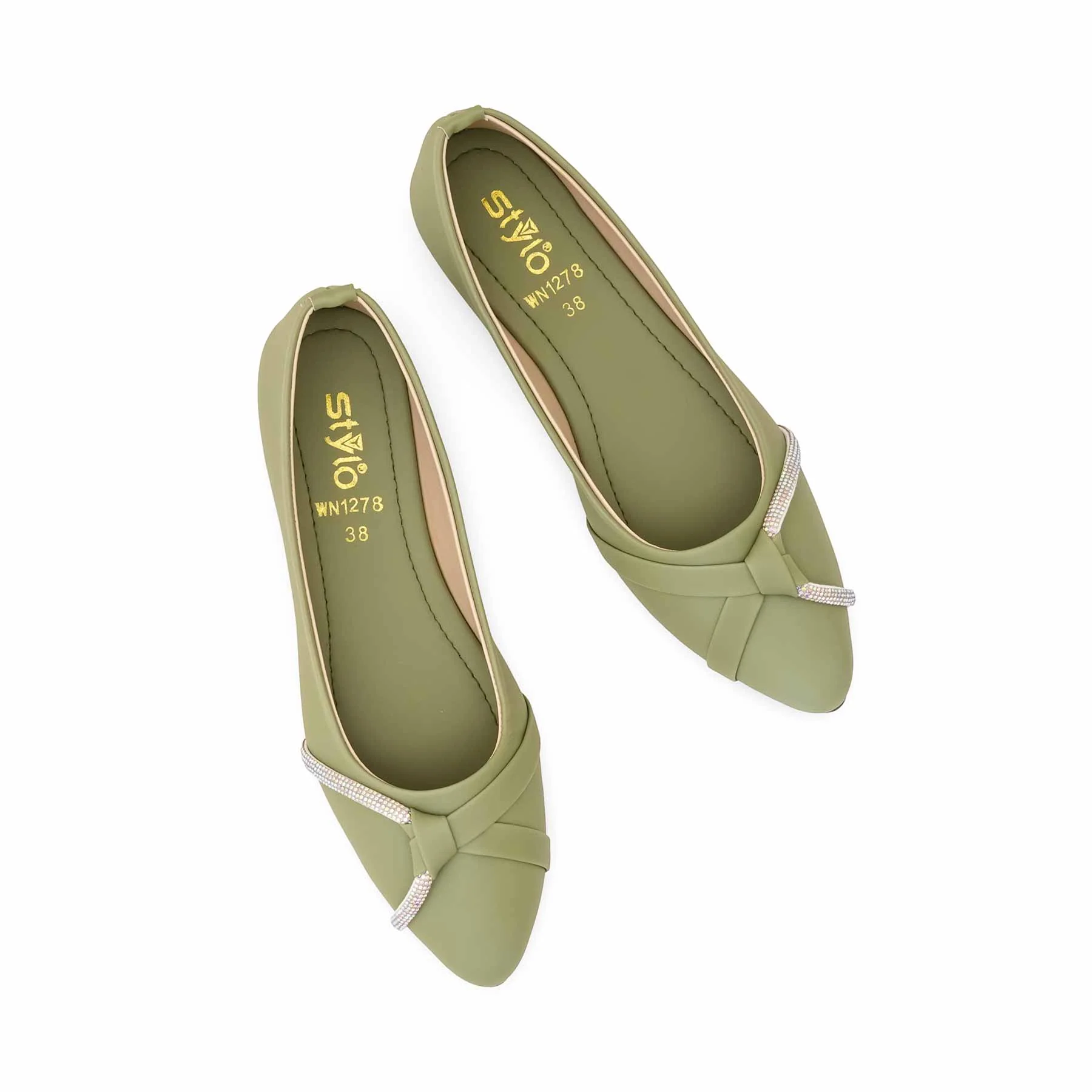 Green Pumps For Women WN1278 - Image 5