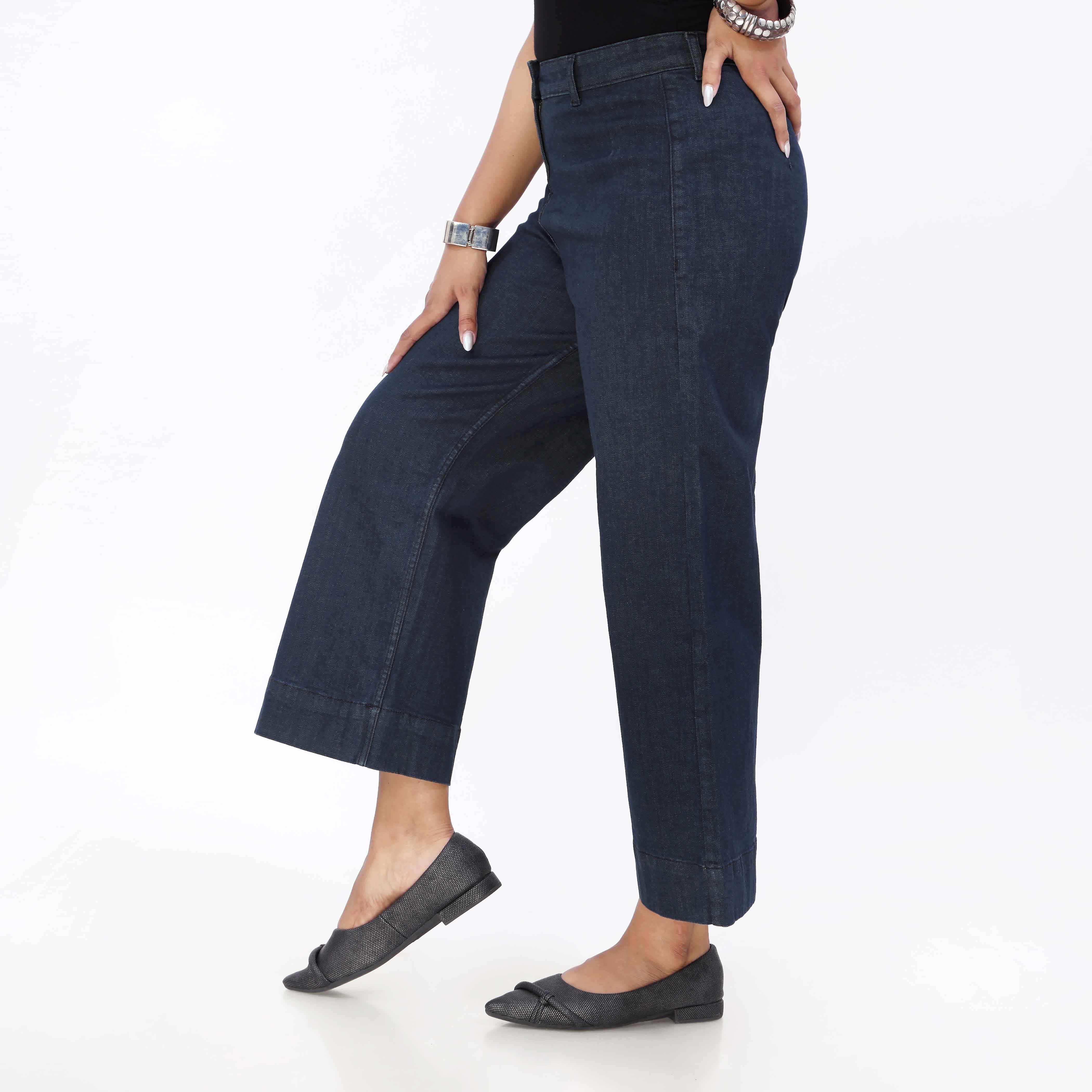Green Relax Fit Denim Pant PP5045 - Image 3