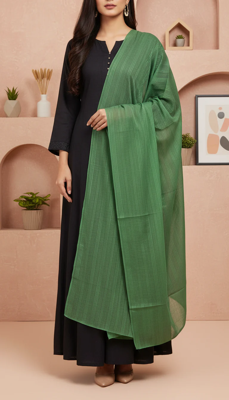 Green Summer Stole PD6107 - Image 2