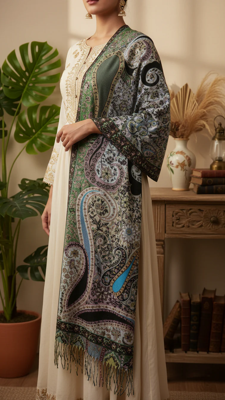Green Winter Stole PN5178