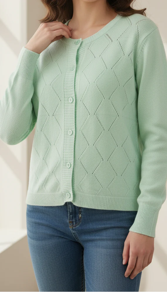 Green Winter Sweater PW5515 - Image 2