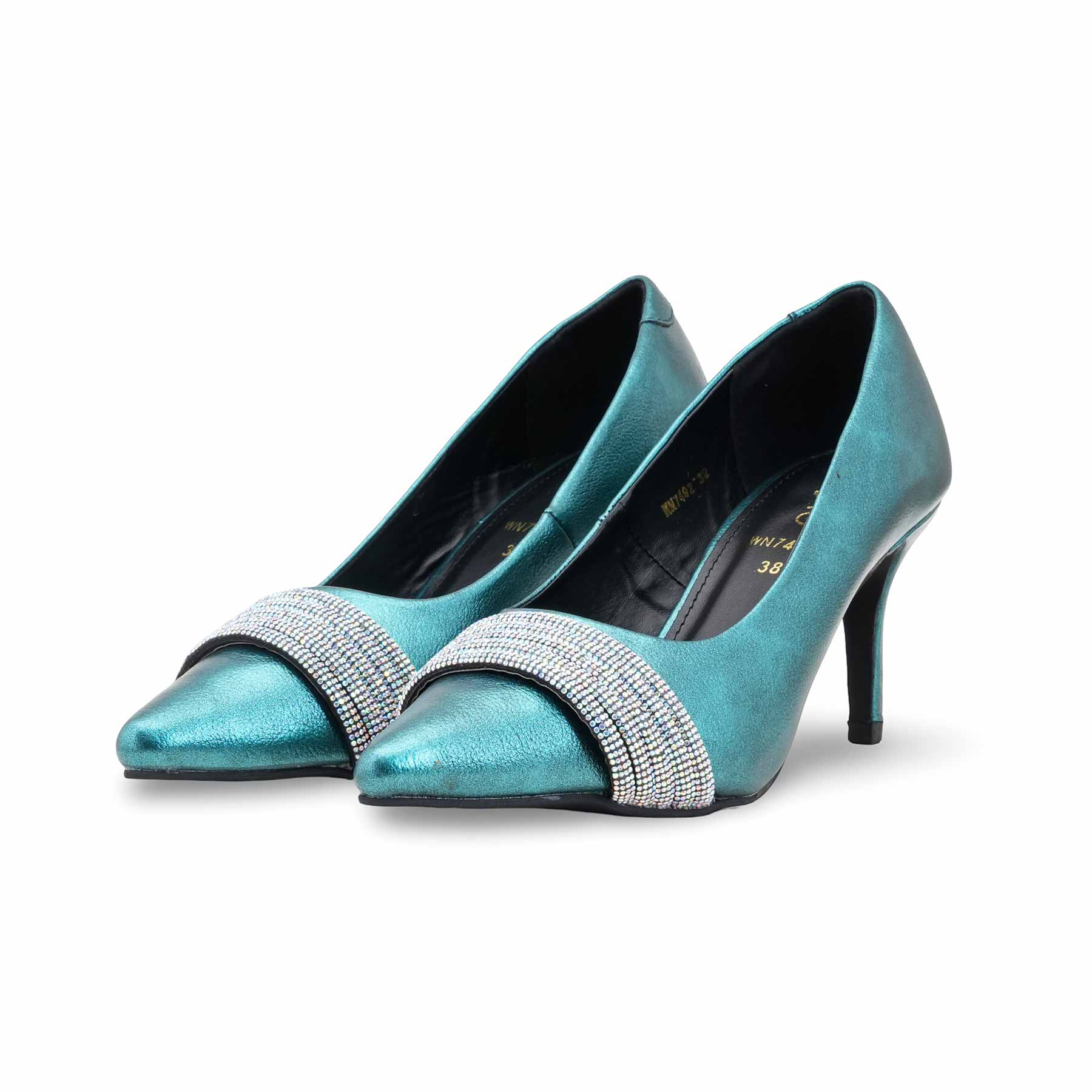 Green Women Court Shoes WN7492 - Image 3