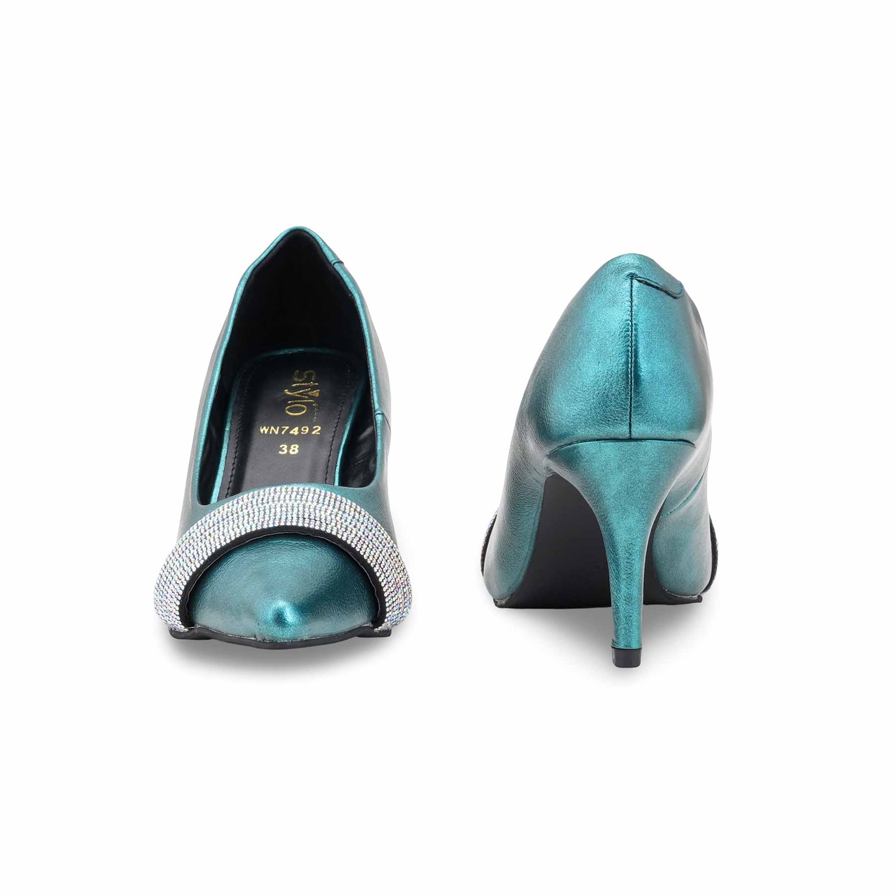 Green Women Court Shoes WN7492 - Image 4