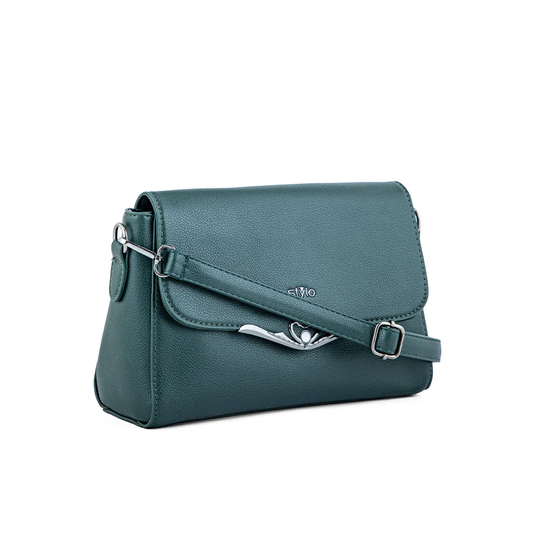 Green Women Formal Shoulder Bag P36240 - Image 2