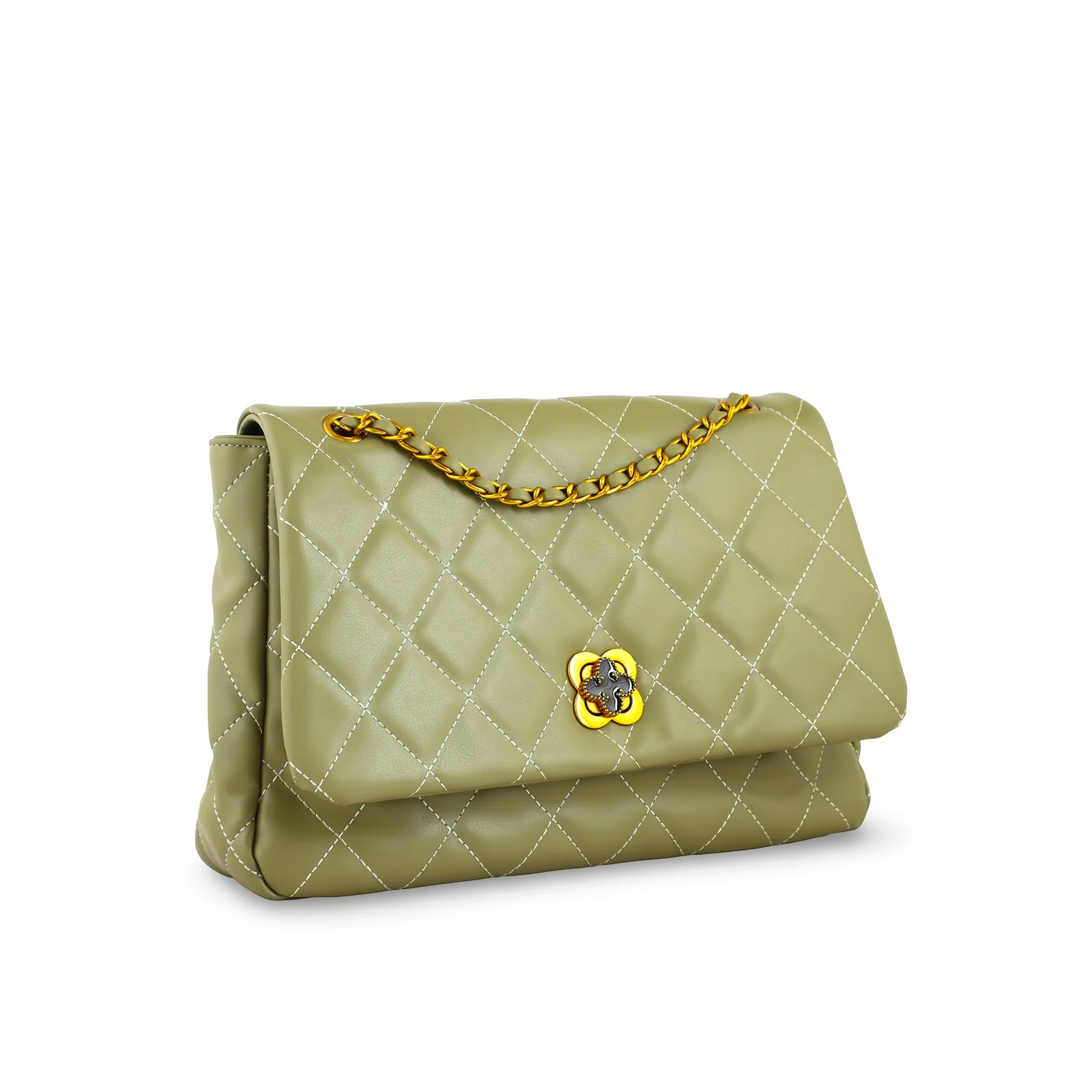 Green Women Formal Shoulder Bag P36304 - Image 3