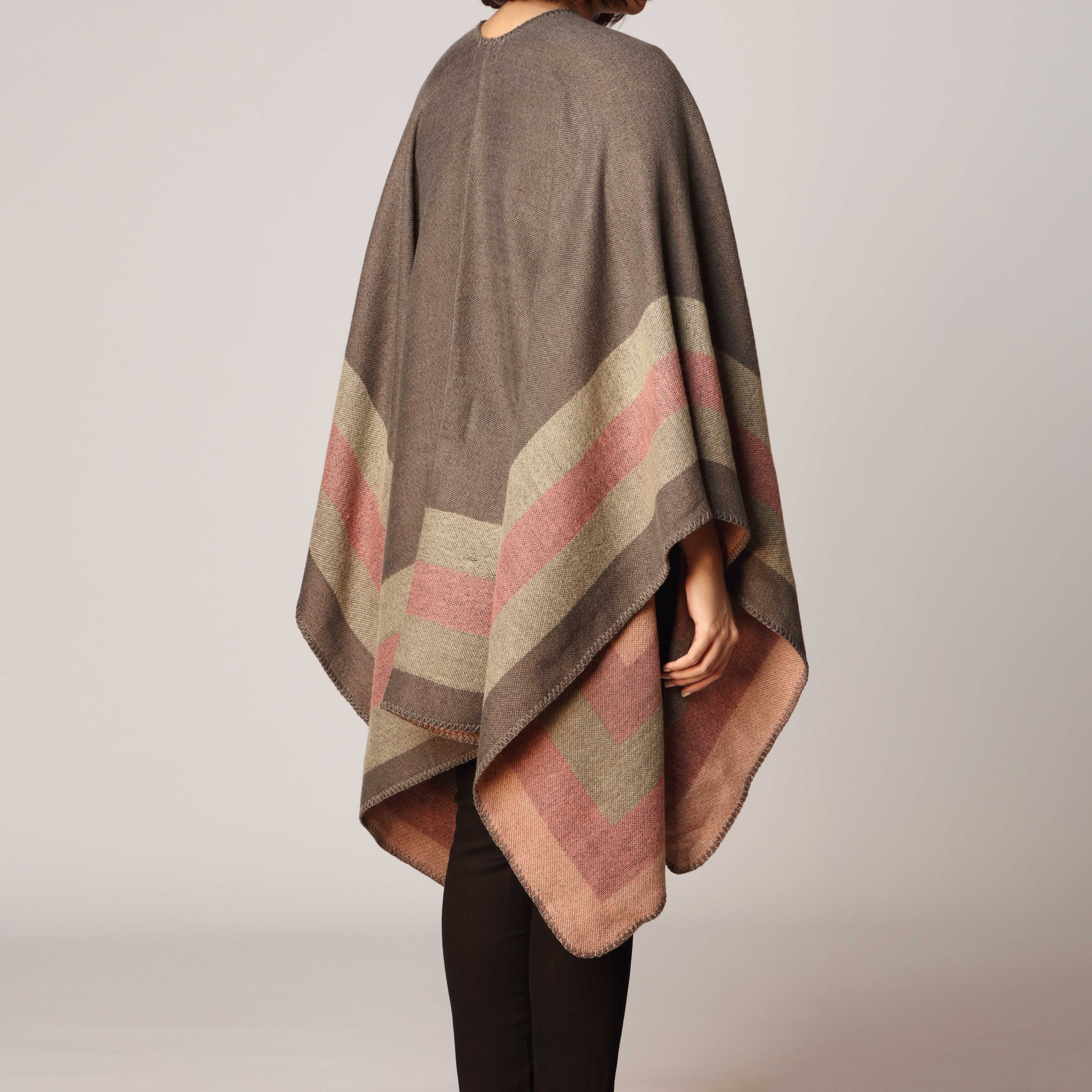 Grey Cape Shawl PW2820 - Image 3