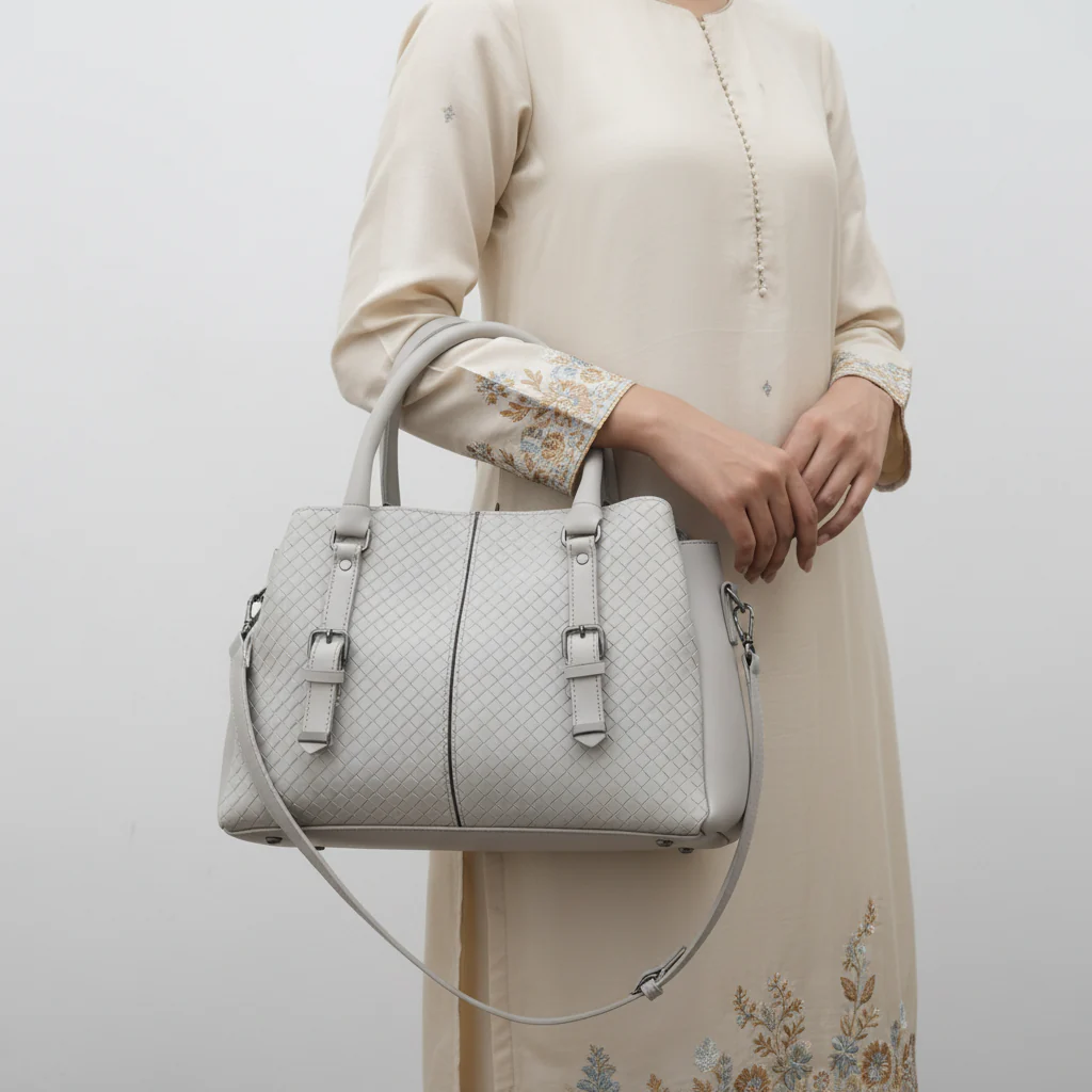 Grey Casual Hand Bag For Women P56324 - Image 2