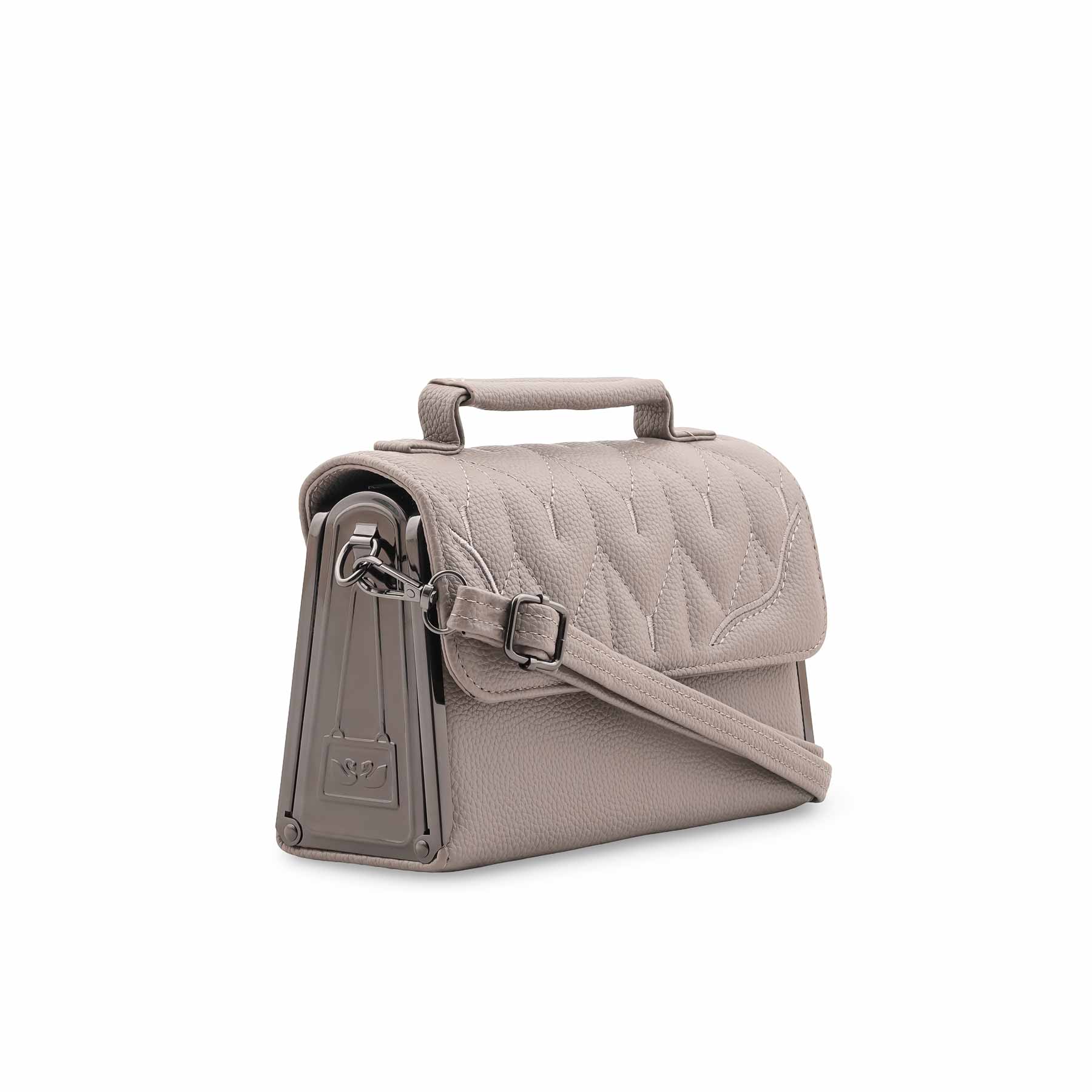 Grey Casual Pouch For Women P97661 - Image 3