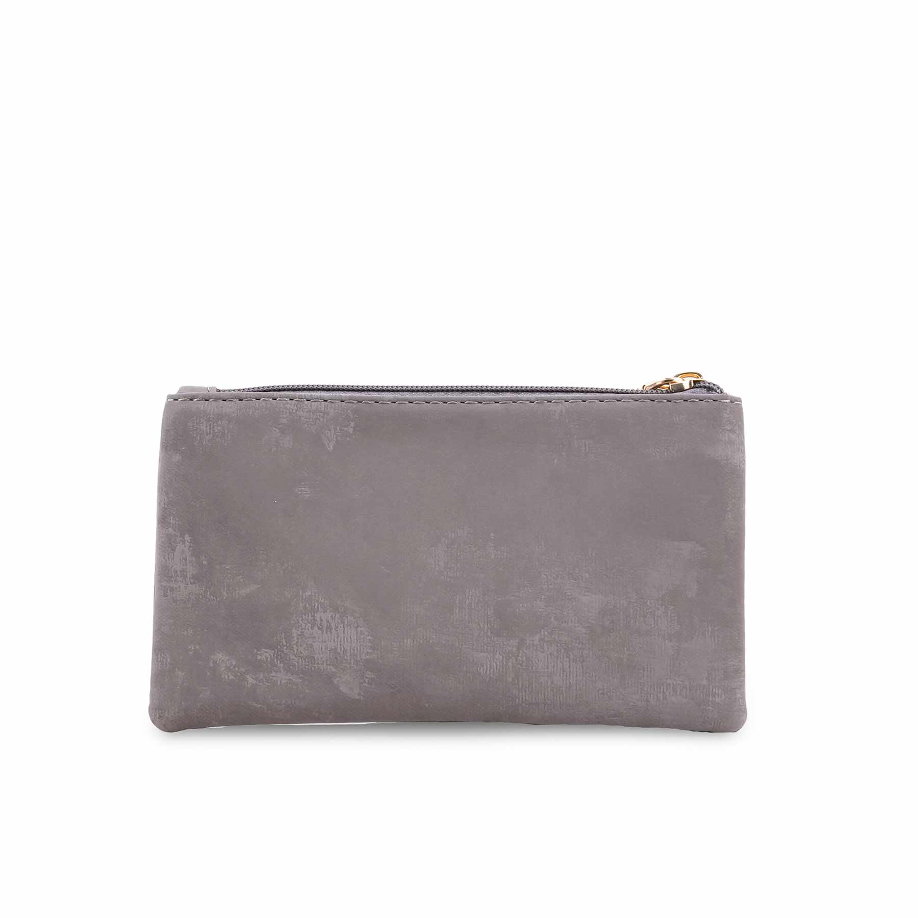 Grey Casual Pouch For Women P97683 - Image 4