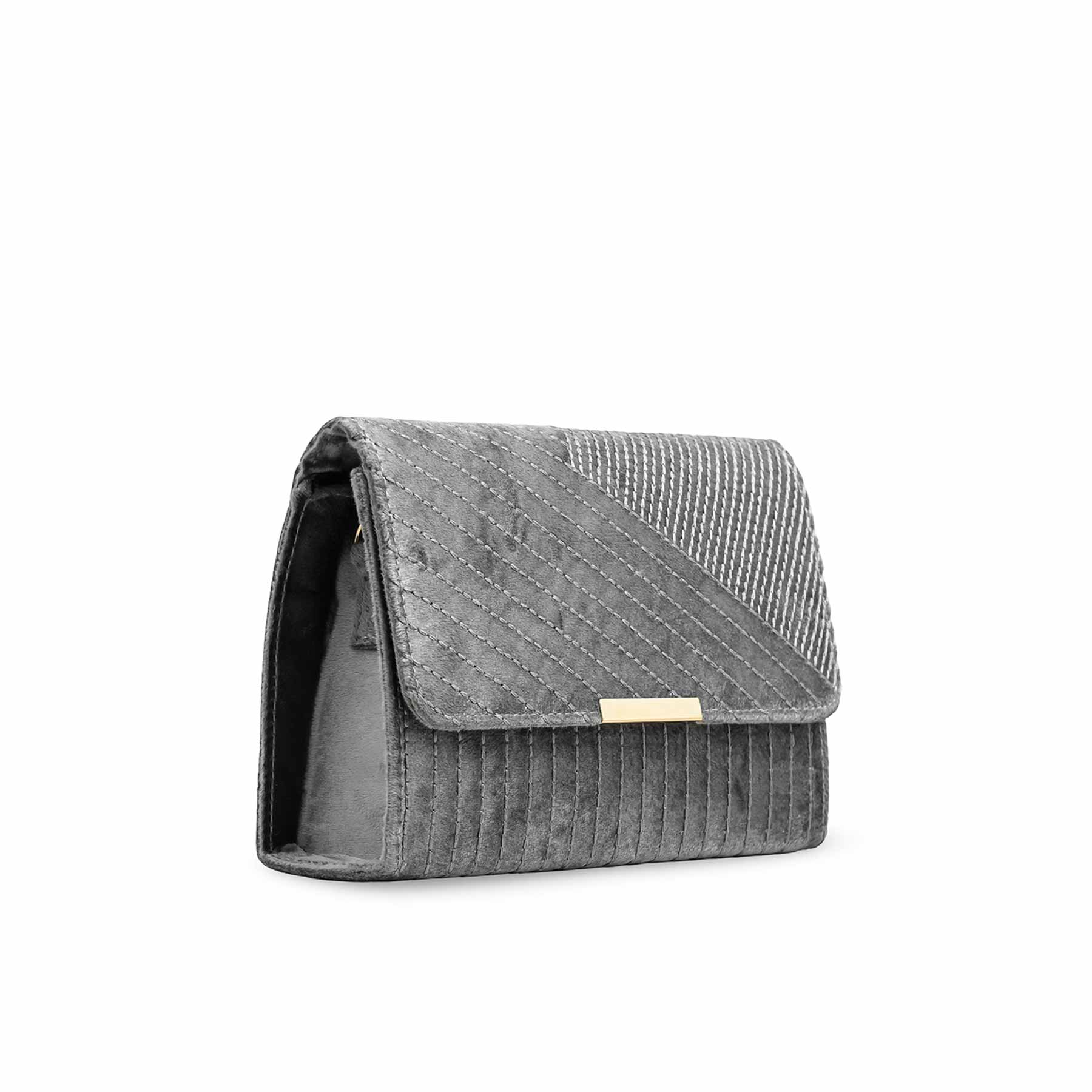 Grey Casual Shoulder Bag P56270 - Image 3
