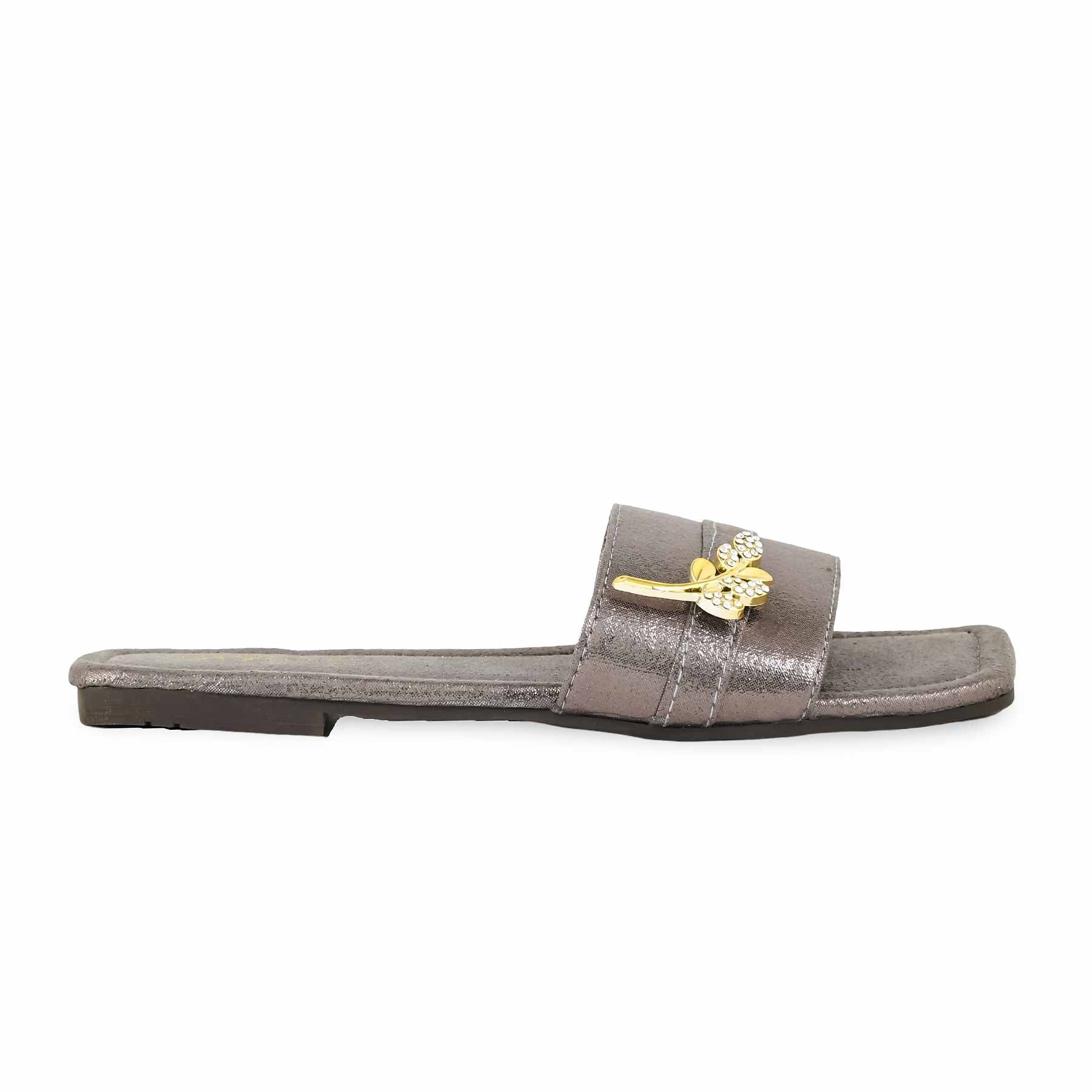 Grey Casual Slipper CL1874 - Image 2