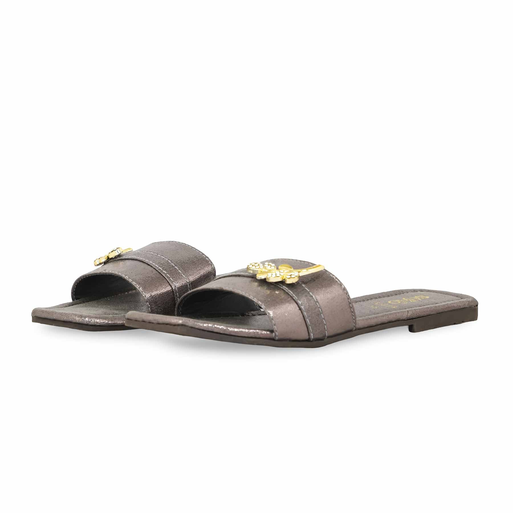 Grey Casual Slipper CL1874 - Image 3