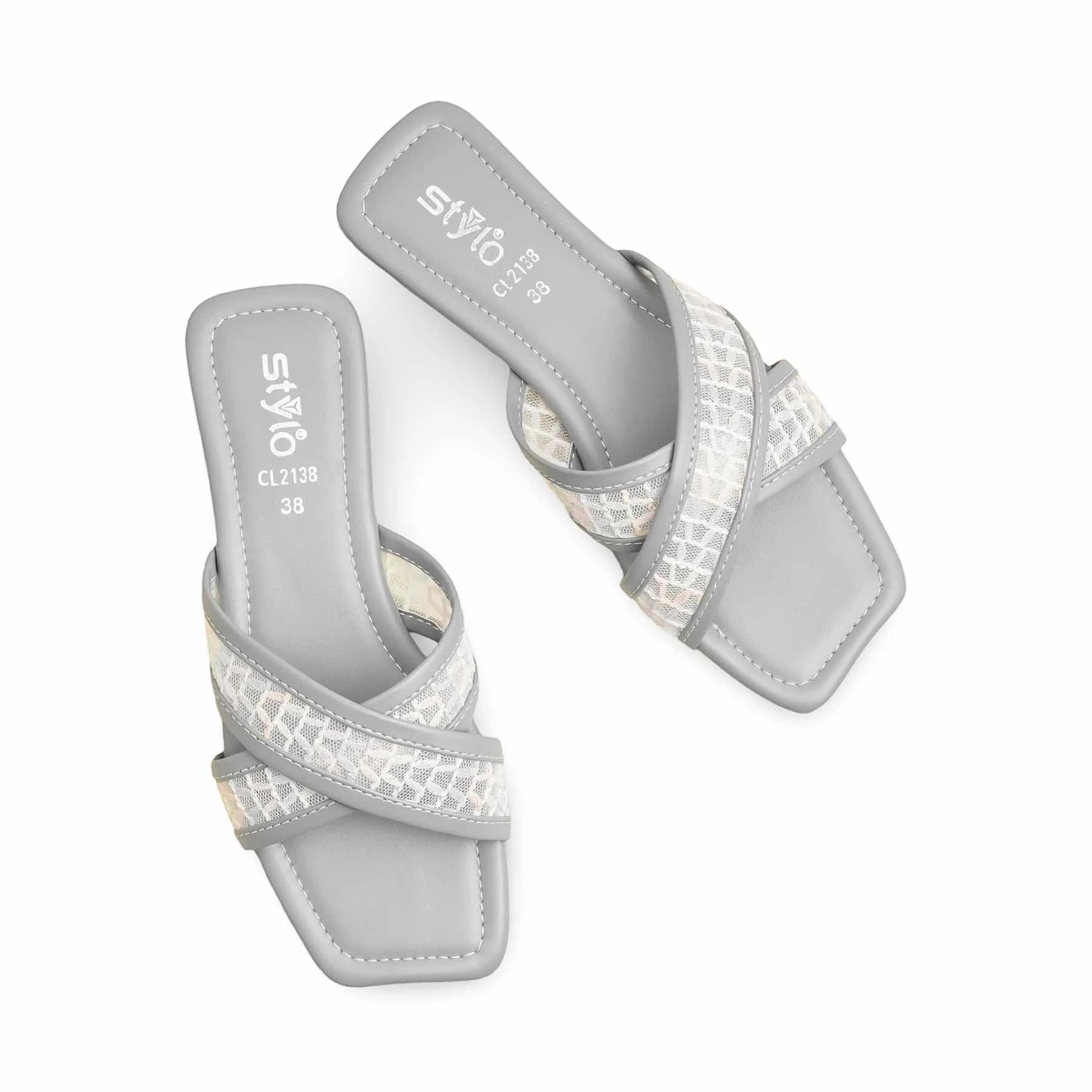 Grey Casual Slipper CL2138 - Image 5