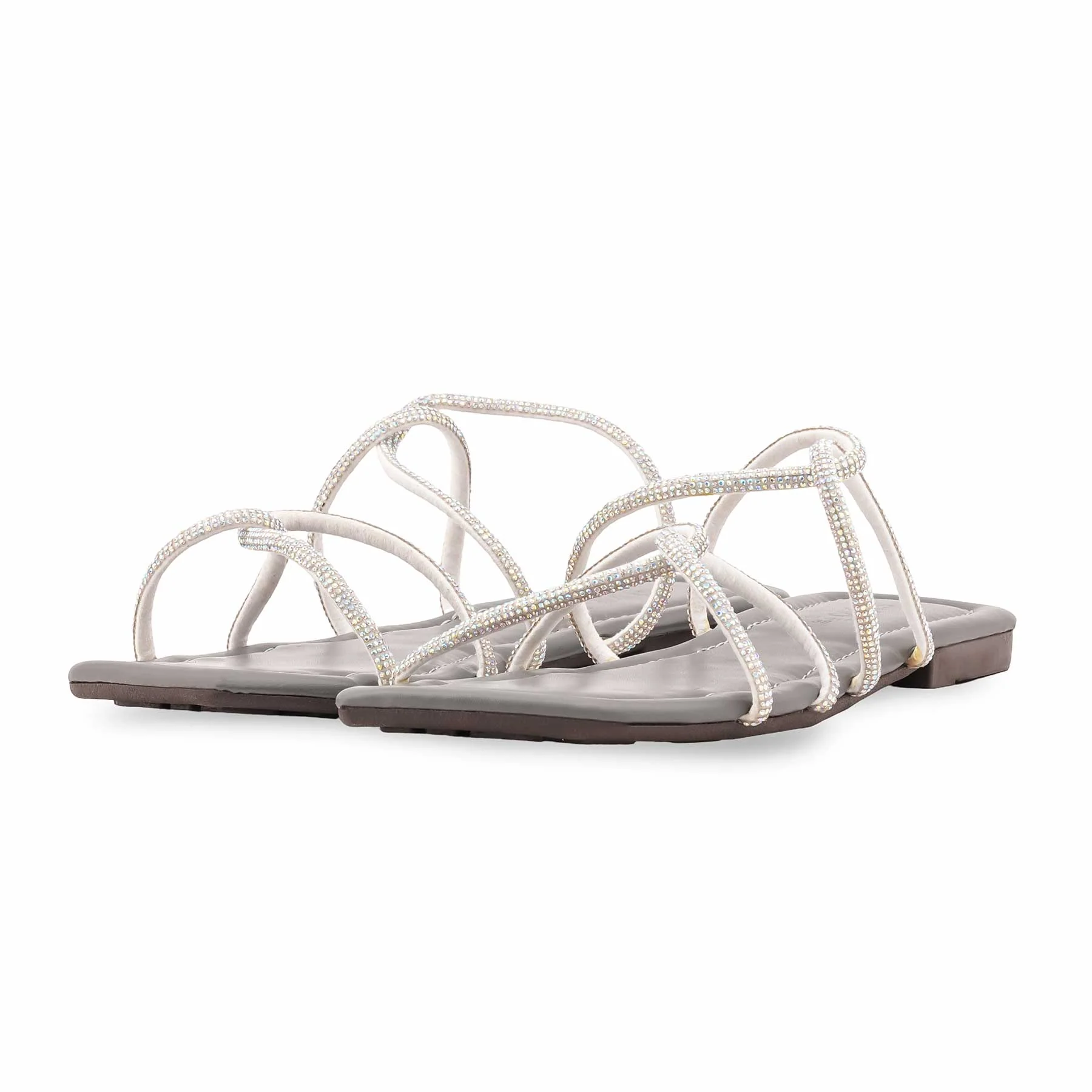 Grey Casual Slipper For Ladies CL2177 - Image 3