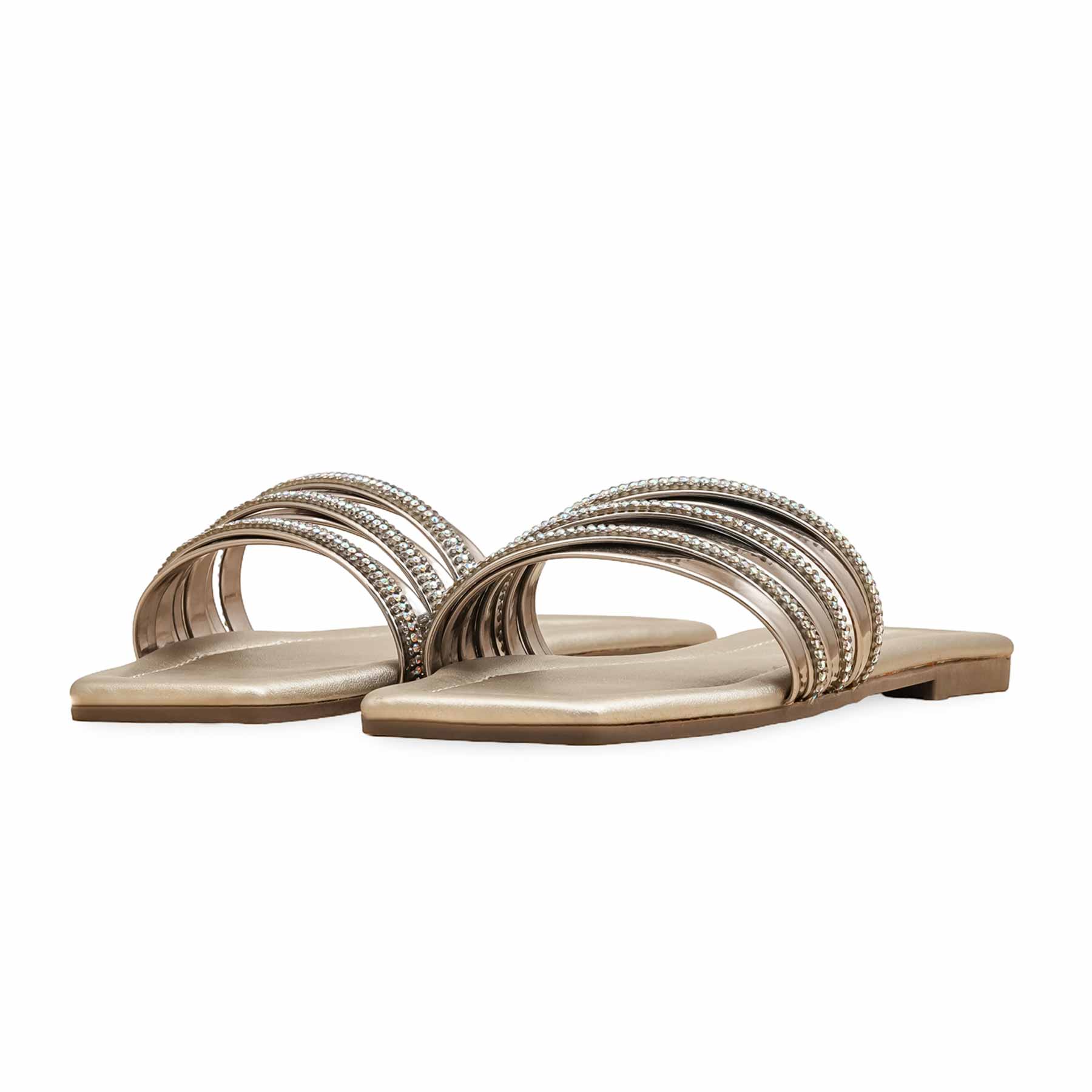 Grey Casual Slipper For Women CL2109 - Image 3