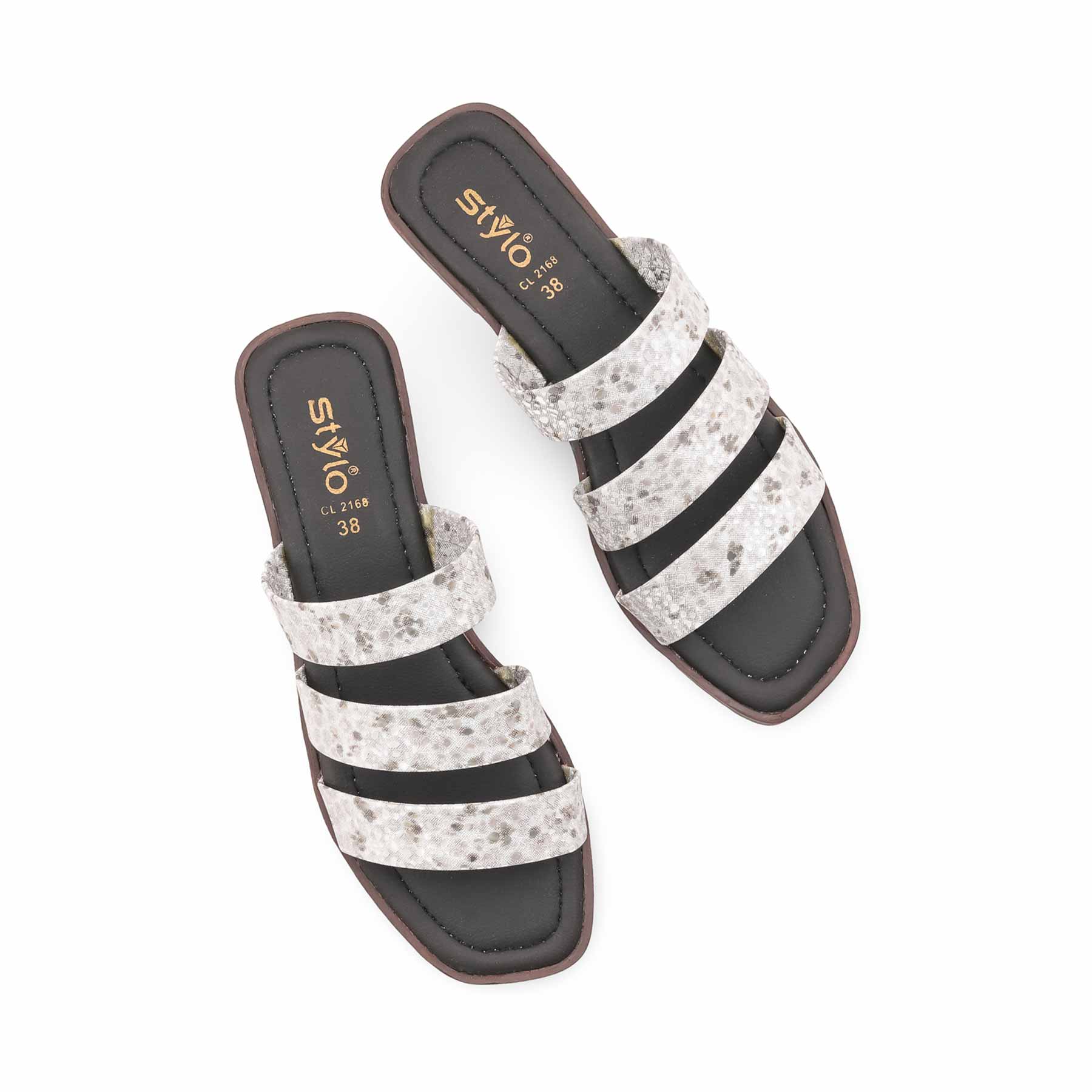 Grey Casual Slipper For Women CL2168 - Image 5