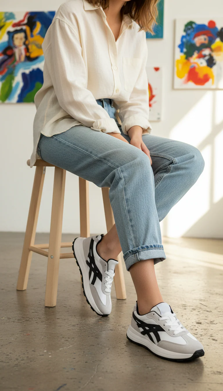 Grey Casual Sneaker For Women AT7485