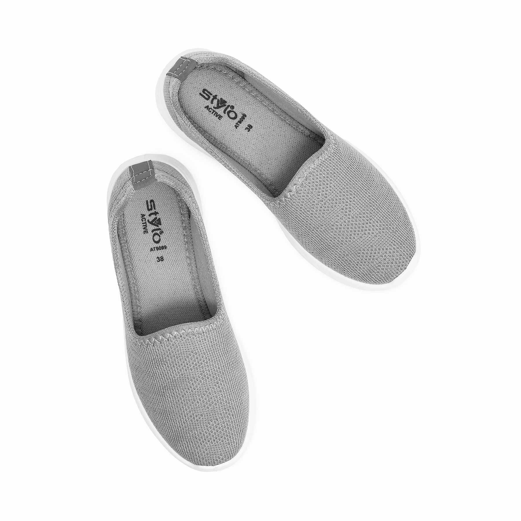 Grey Casual Sneaker For Women AT9099 - Image 5