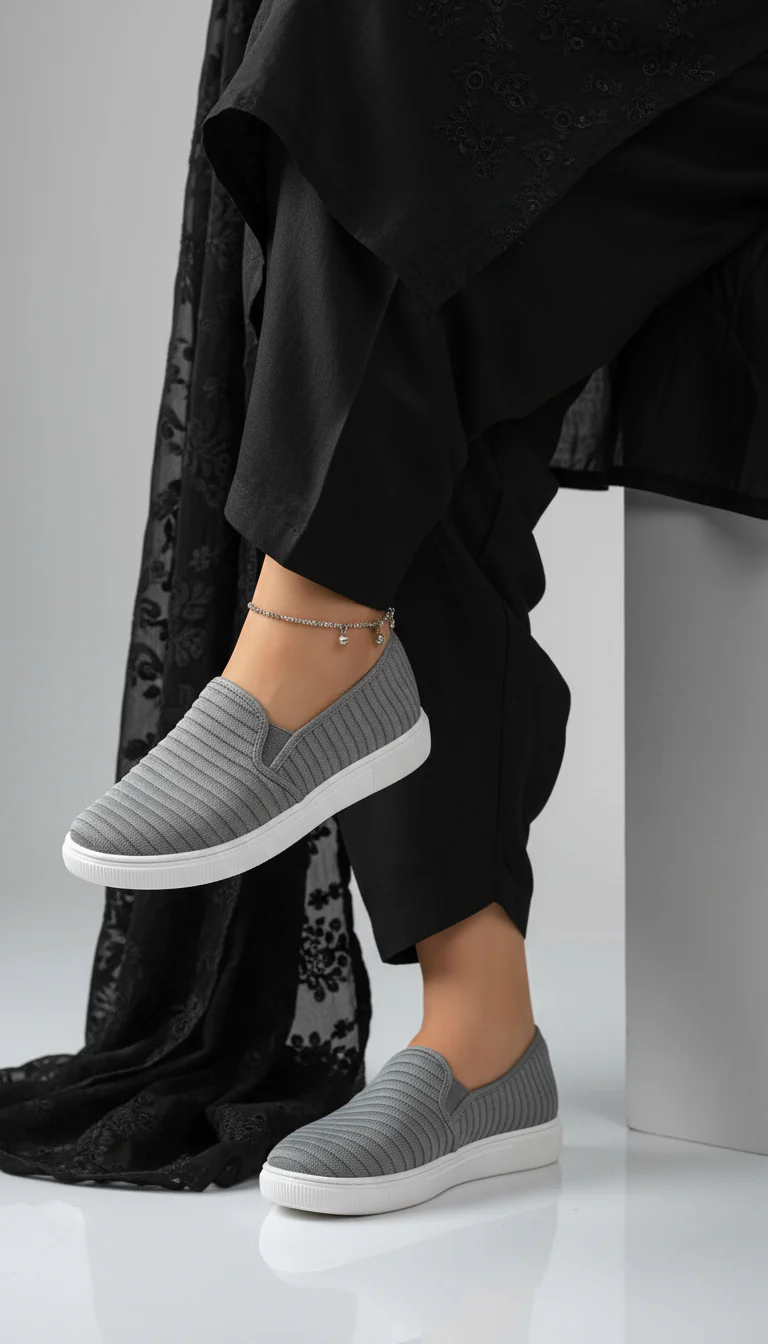 Grey Casual Sneaker WN6204 - Image 3