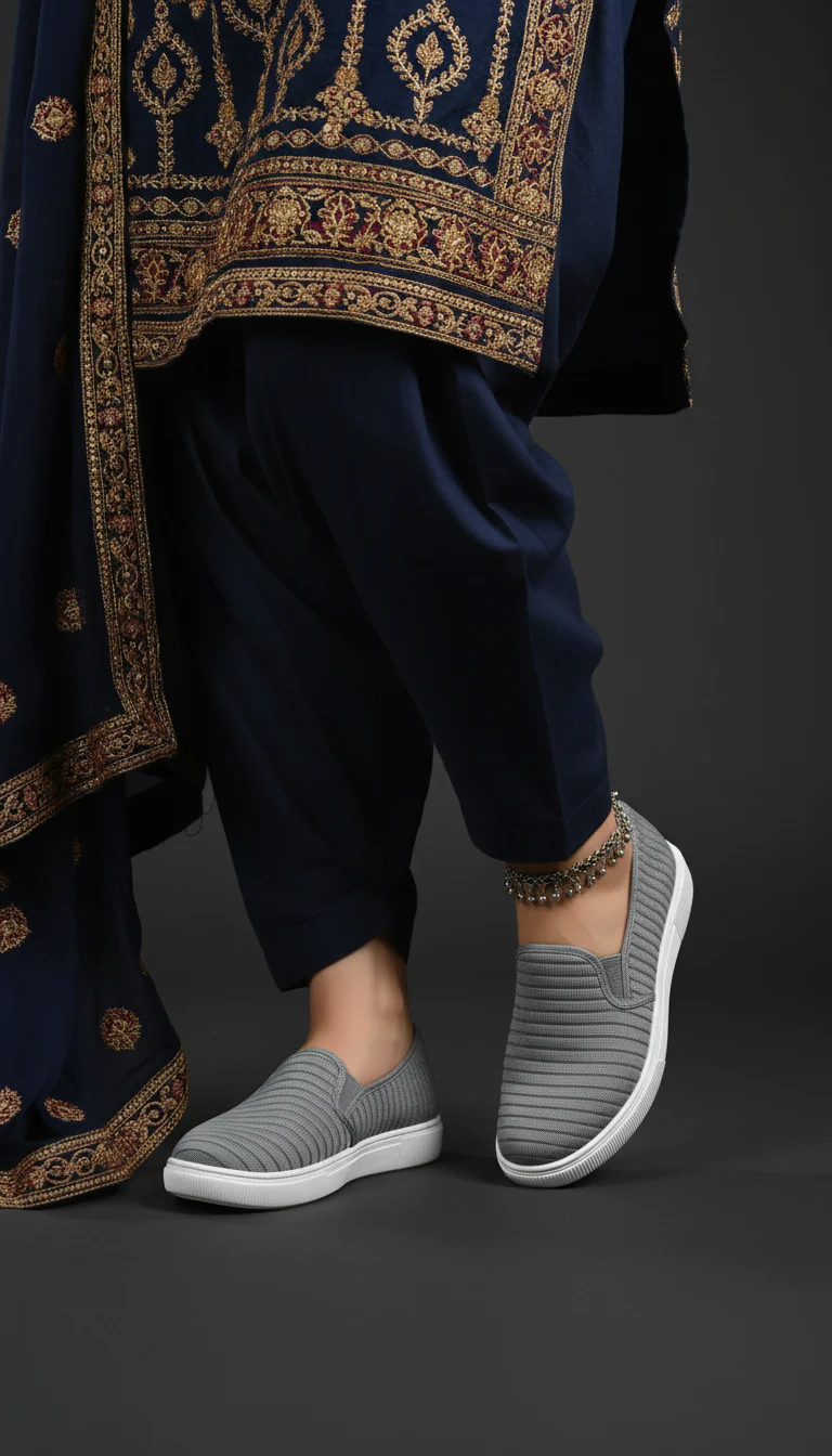 Grey Casual Sneaker WN6204 - Image 5
